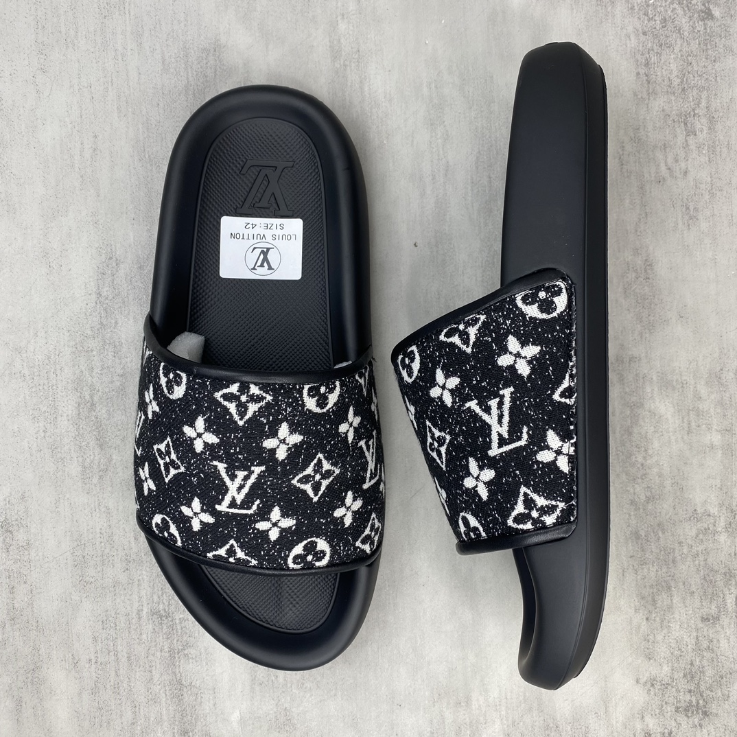 Louis Vuitton 新款上架 LOUI* VUITTO* 24ss lv标压花沙滩拖鞋 全网火爆 独家模具开发 男款38-45