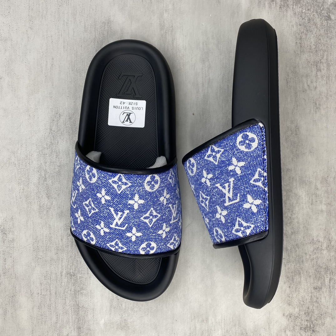 Louis Vuitton 新款上架 LOUI* VUITTO* 24ss lv标压花沙滩拖鞋 全网火爆 独家模具开发 男款38-45
