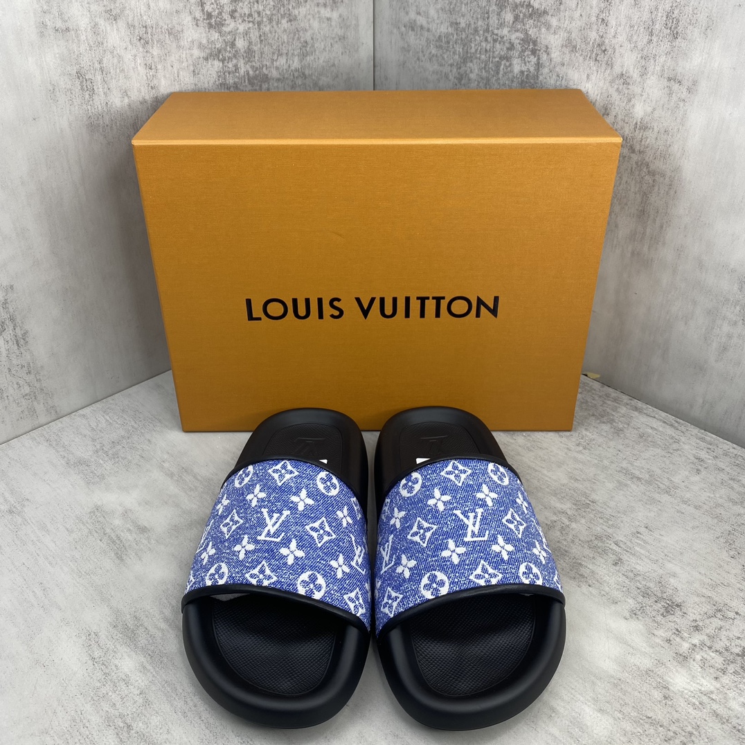 Louis Vuitton 新款上架 LOUI* VUITTO* 24ss lv标压花沙滩拖鞋 全网火爆 独家模具开发 男款38-45