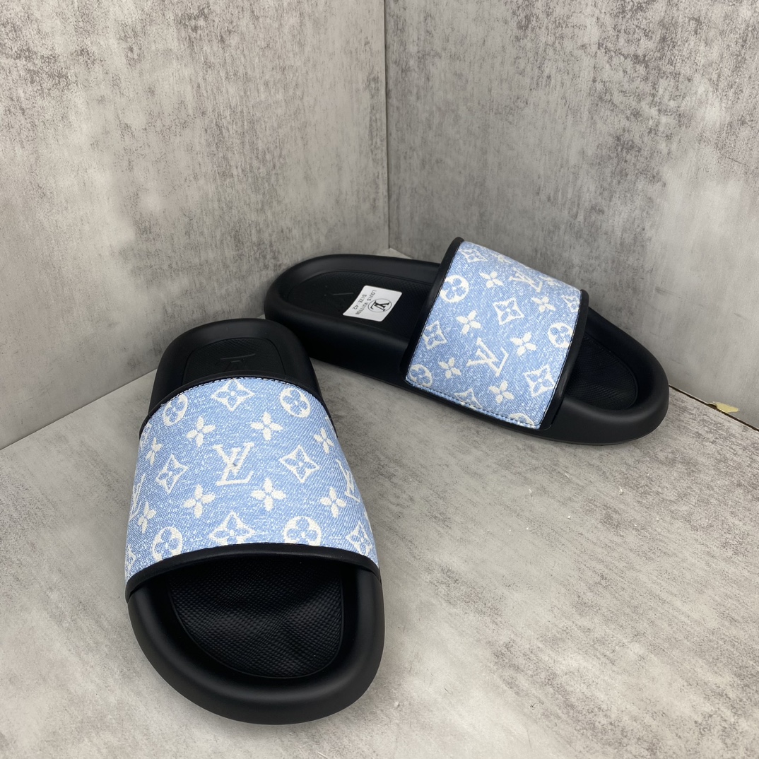 Louis Vuitton 新款上架 LOUI* VUITTO* 24ss lv标压花沙滩拖鞋 全网火爆 独家模具开发 男款38-45