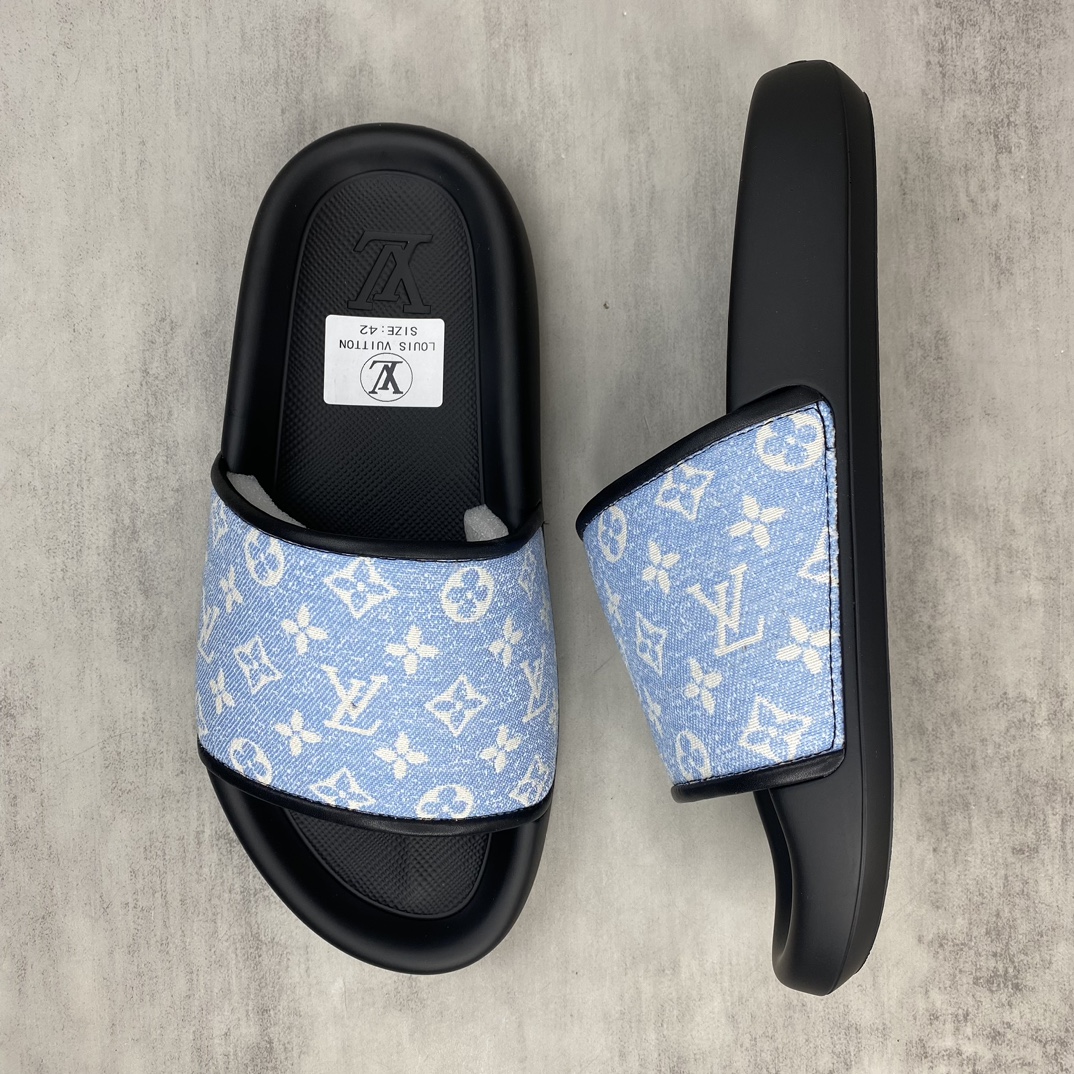Louis Vuitton 新款上架 LOUI* VUITTO* 24ss lv标压花沙滩拖鞋 全网火爆 独家模具开发 男款38-45
