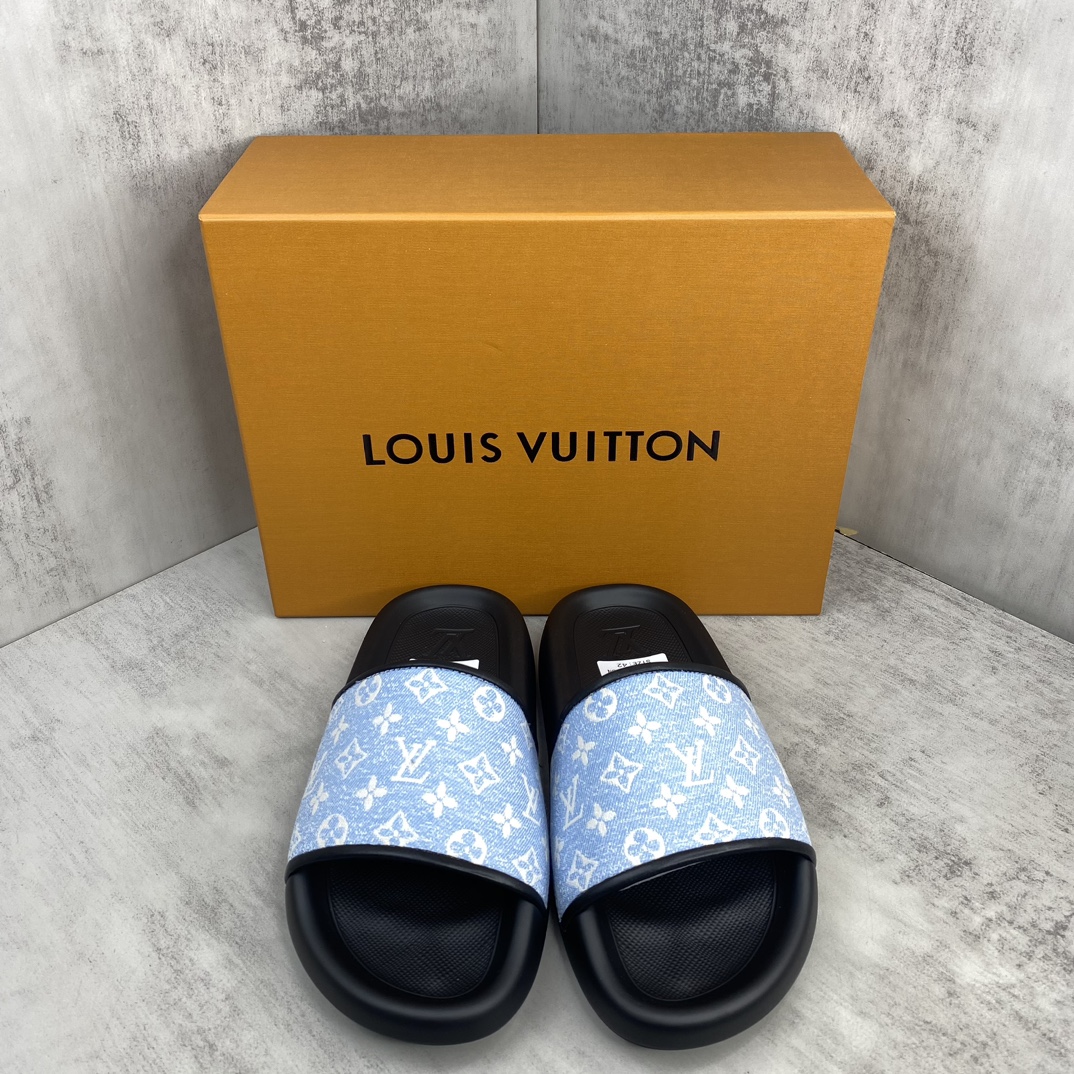Louis Vuitton 新款上架 LOUI* VUITTO* 24ss lv标压花沙滩拖鞋 全网火爆 独家模具开发 男款38-45