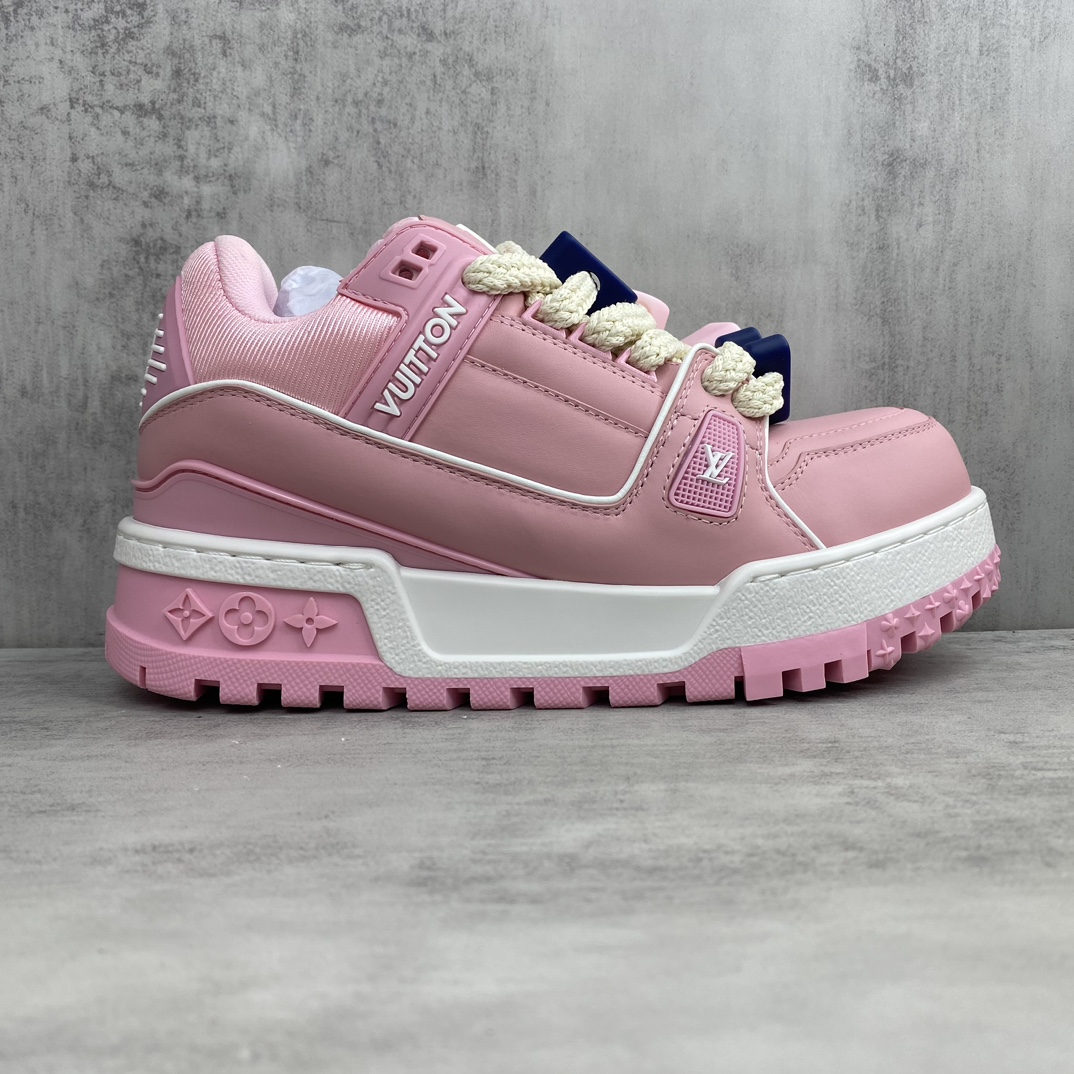 Louis Vuitton 新款上架 正确版 Louis*Vuitton* 24SS走秀款 胖丁Trainer 面包鞋 滑板鞋 休闲 运动鞋 DIY串珠Loui* vuitto* 2024年男装春夏走秀款
