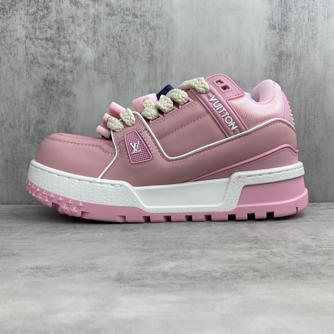 Louis Vuitton 新款上架 正确版 Louis*Vuitton* 24SS走秀款 胖丁Trainer 面包鞋 滑板鞋 休闲 运动鞋 DIY串珠Loui* vuitto* 2024年男装春夏走秀款