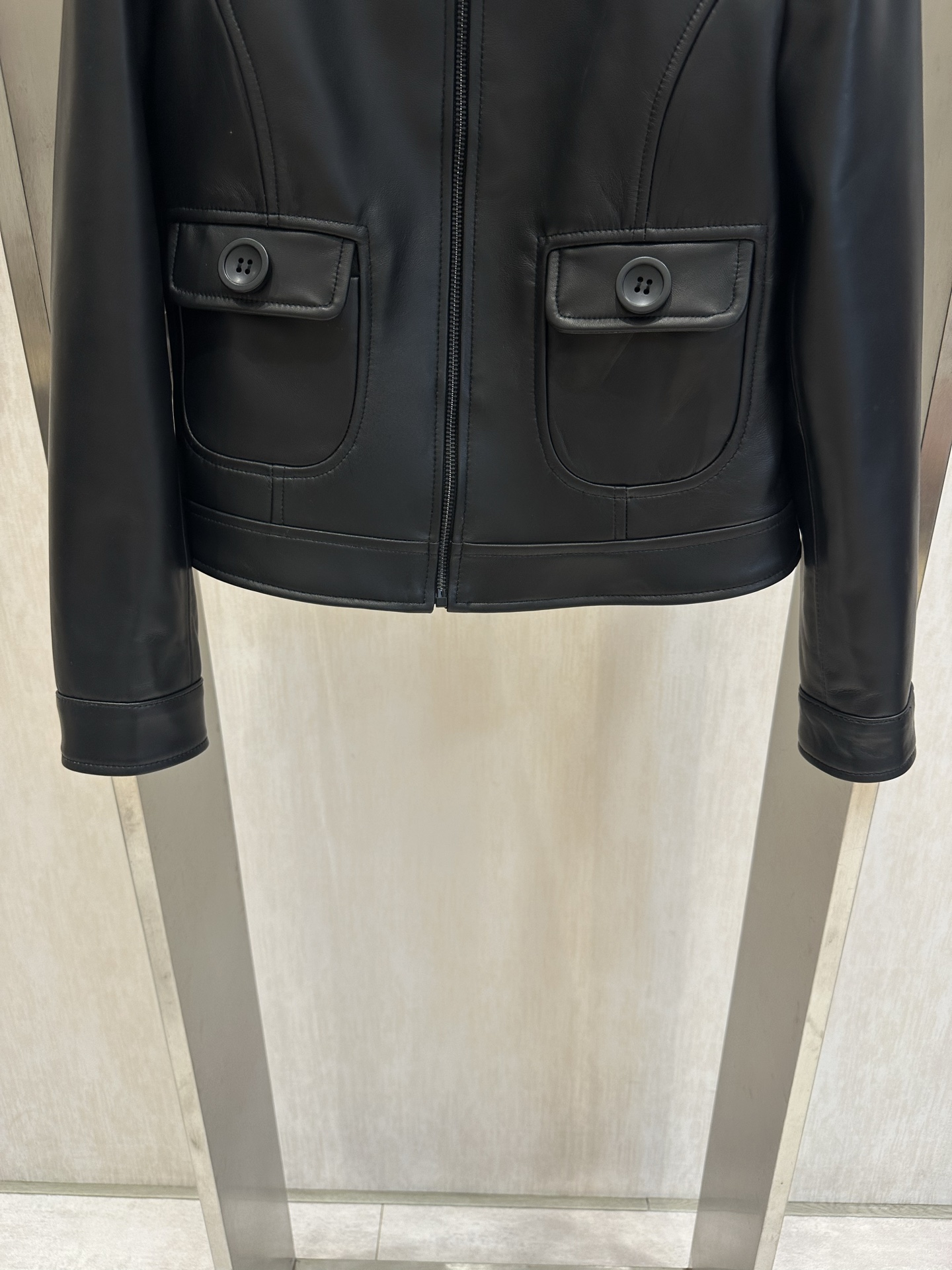 Celine Inspired Lambskin Leather Jacket - Retro Modern Style 6 i1744543204150 2529 0 4