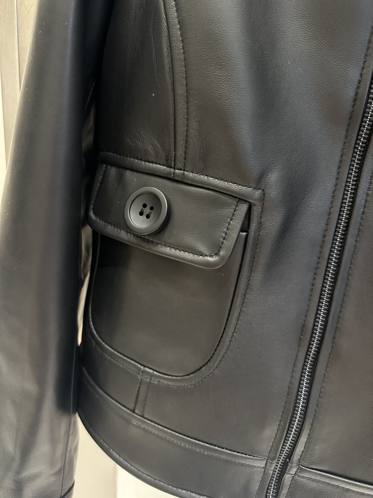 Celine Inspired Lambskin Leather Jacket - Retro Modern Style 7 i1744543204162 8150 0 5