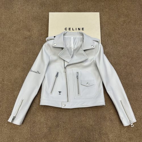 Dior White Lambskin Leather Biker Jacket, Heart Garden Custom Edition 1 Dior White Lambskin Leather Biker Jacket, Heart Garden Custom Edition