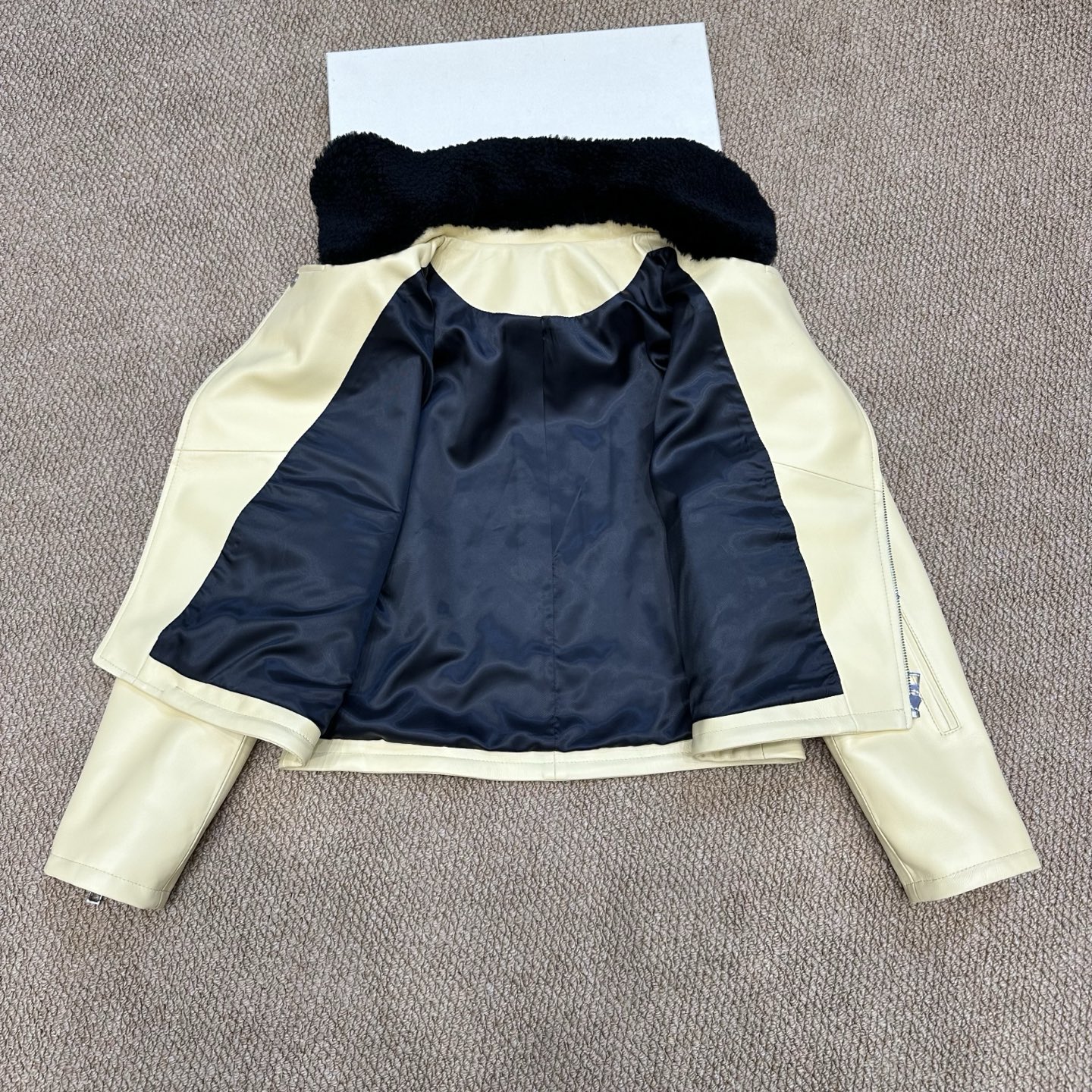 Loewe Biker Jacket: Genuine Leather & Wool Collar, Chic & Edgy Style - M-XL 8 i1746632280366 1282 0 6