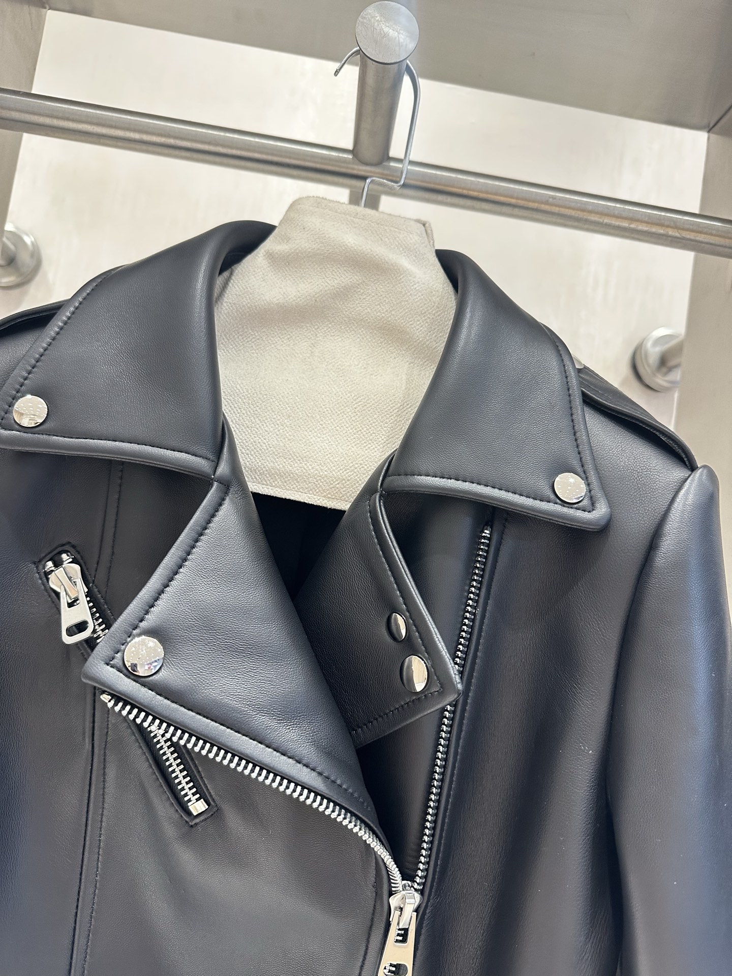 M*cq Alexander McQueen Lambskin Biker Jacket - Moto Chic Style 6 i1752369868546 8301 0 4