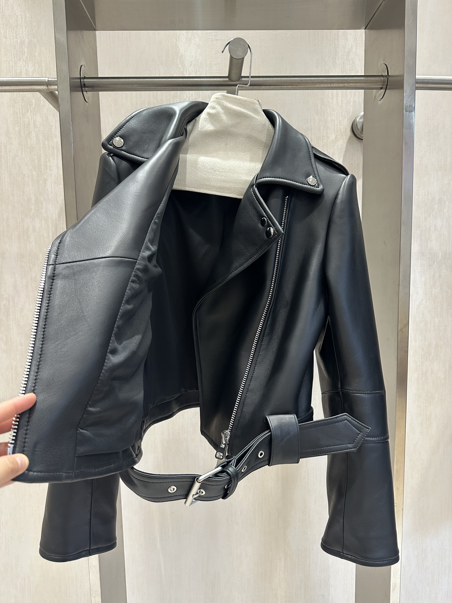M*cq Alexander McQueen Lambskin Biker Jacket - Moto Chic Style 3 i1752369868637 1111 0 1