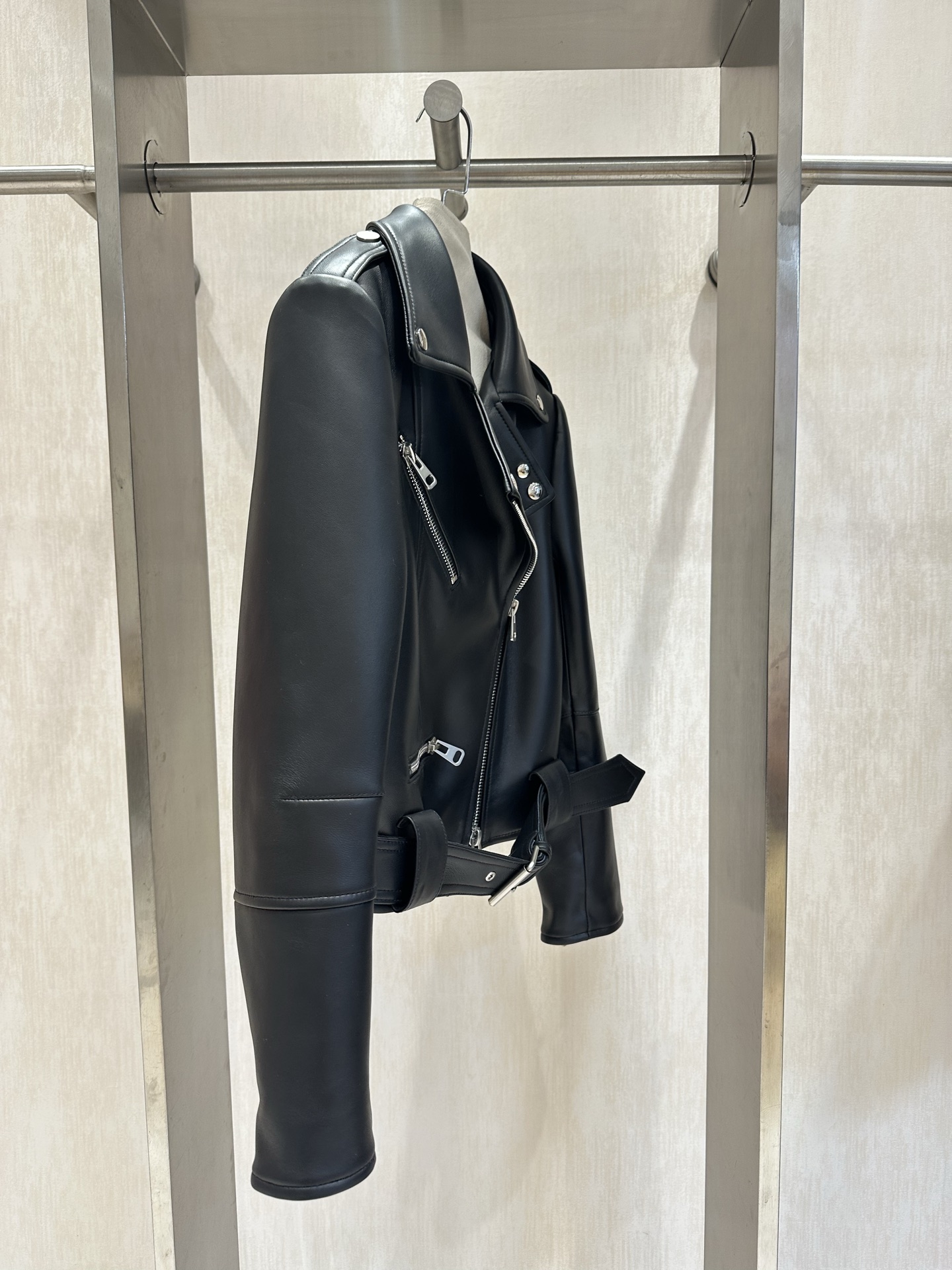 M*cq Alexander McQueen Lambskin Biker Jacket - Moto Chic Style 4 i1752369868672 378 0 2