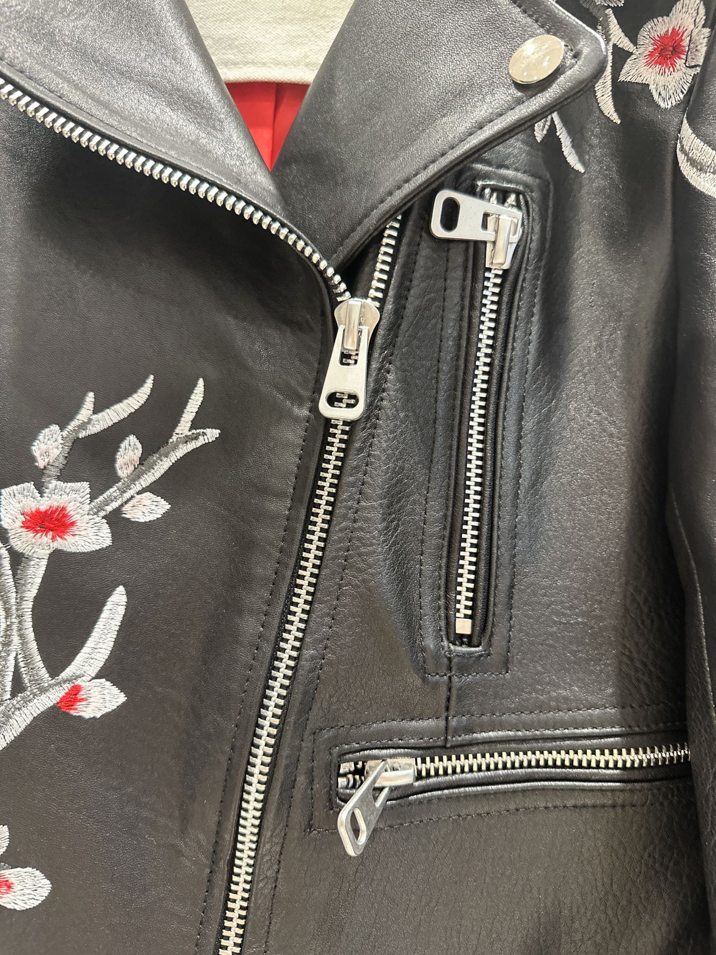 Alexander McQueen Black Embroidered Leather Biker Jacket - Classic & Edgy 7 i1757678149706 2638 0 5
