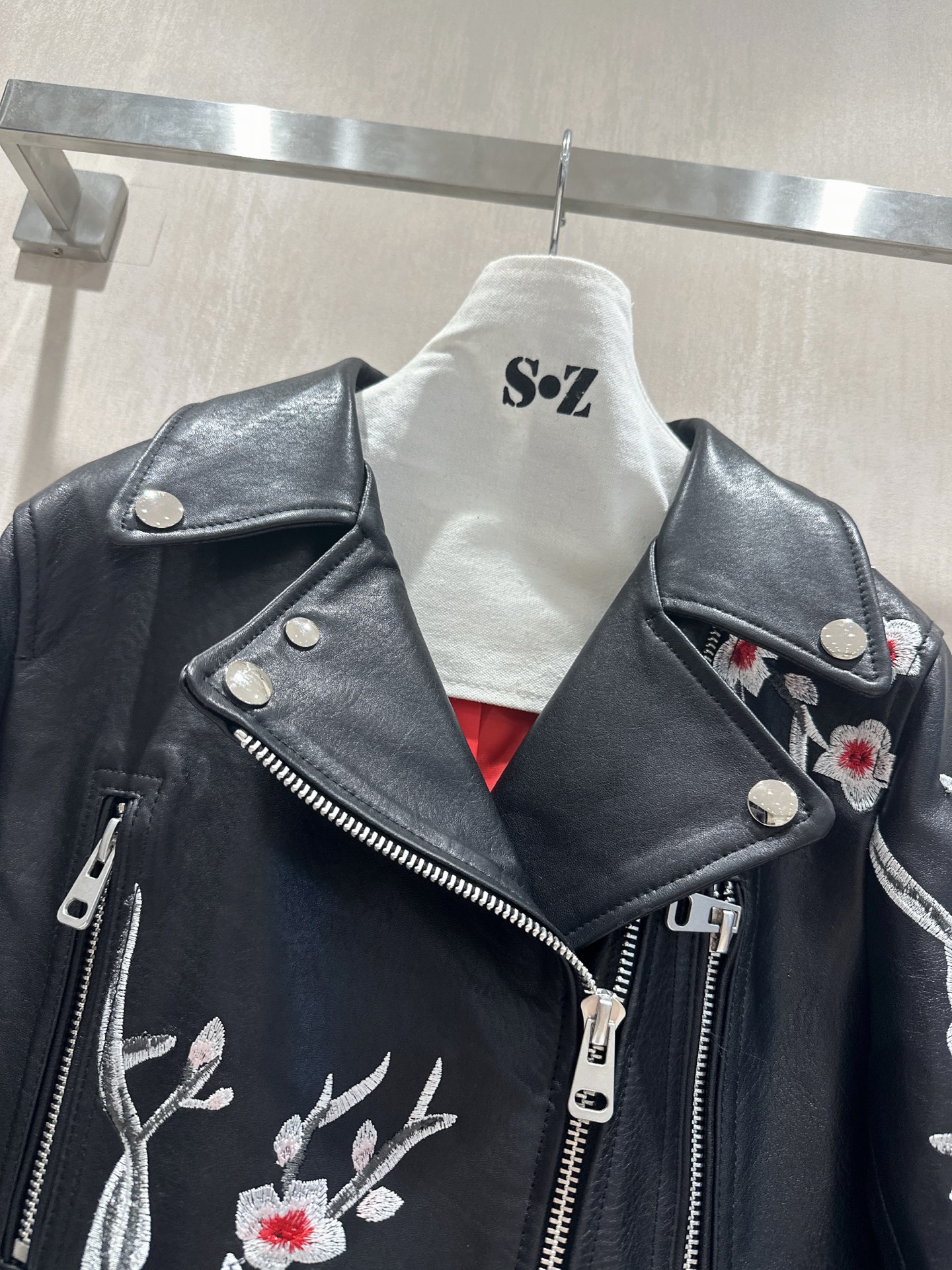 Alexander McQueen Black Embroidered Leather Biker Jacket - Classic & Edgy 5 i1757678149706 5745 0 3