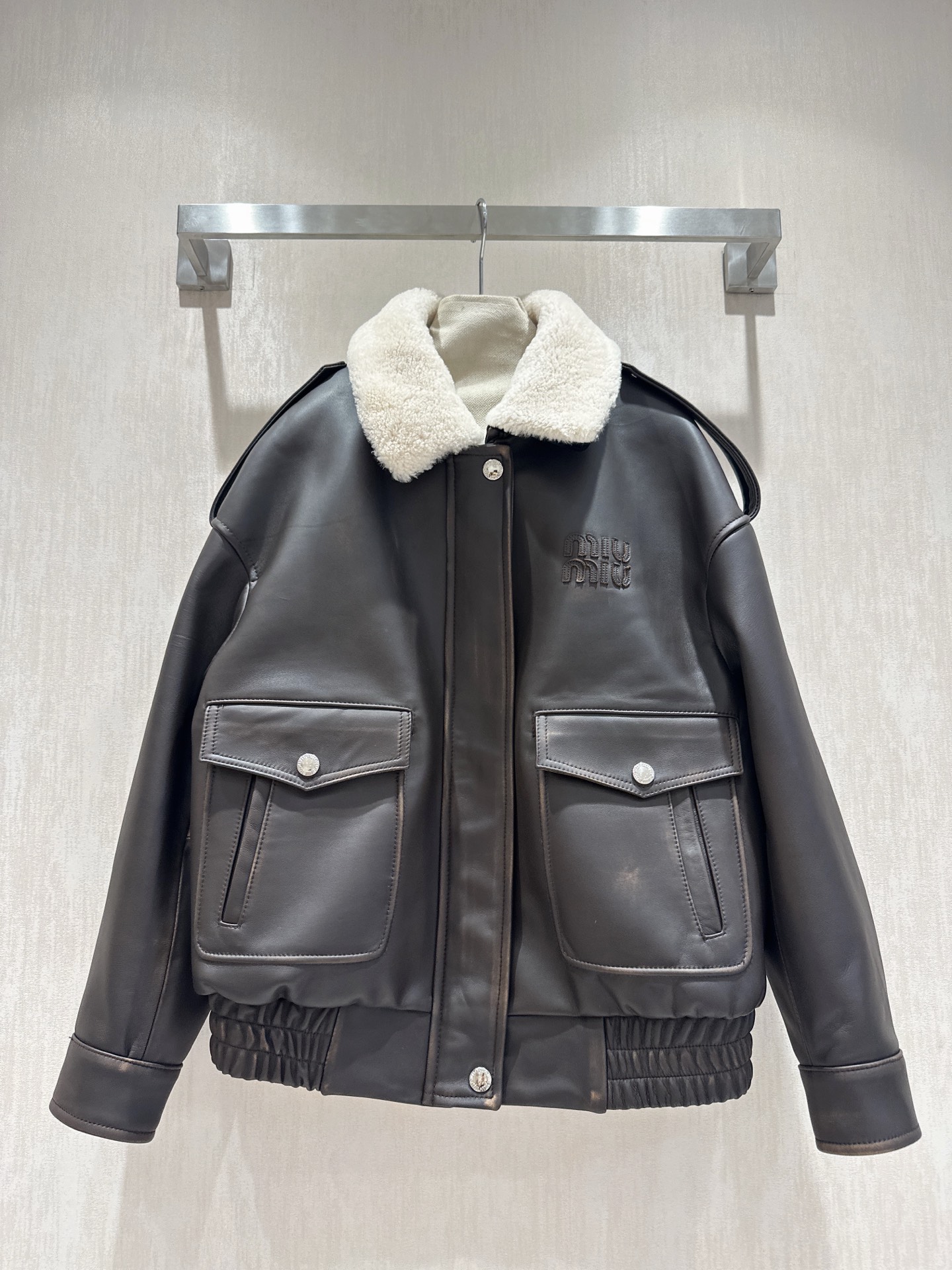 Mium* Retro Quilted Jacket with Detachable Merino Wool Collar 2 i1757921418212 5074 0 0