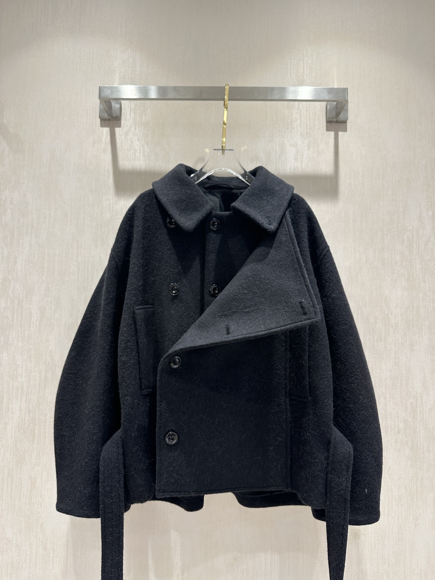 Lemaire Grey-Green Wool Blend Belted Coat - Stylish & Comfortable 8 i1758288146318 3317 0 6