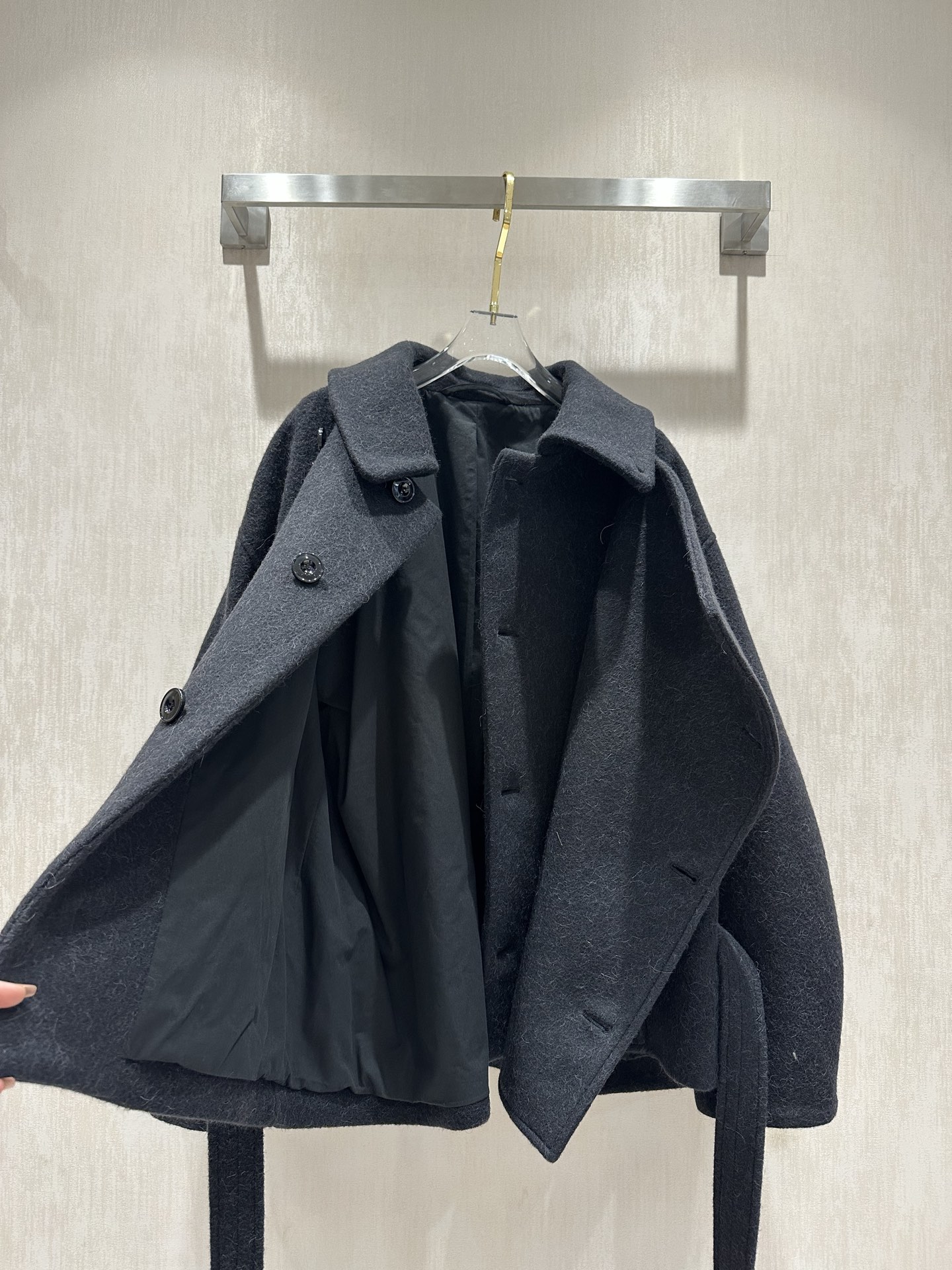 Lemaire Grey-Green Wool Blend Belted Coat - Stylish & Comfortable 5 i1758288146393 5818 0 3
