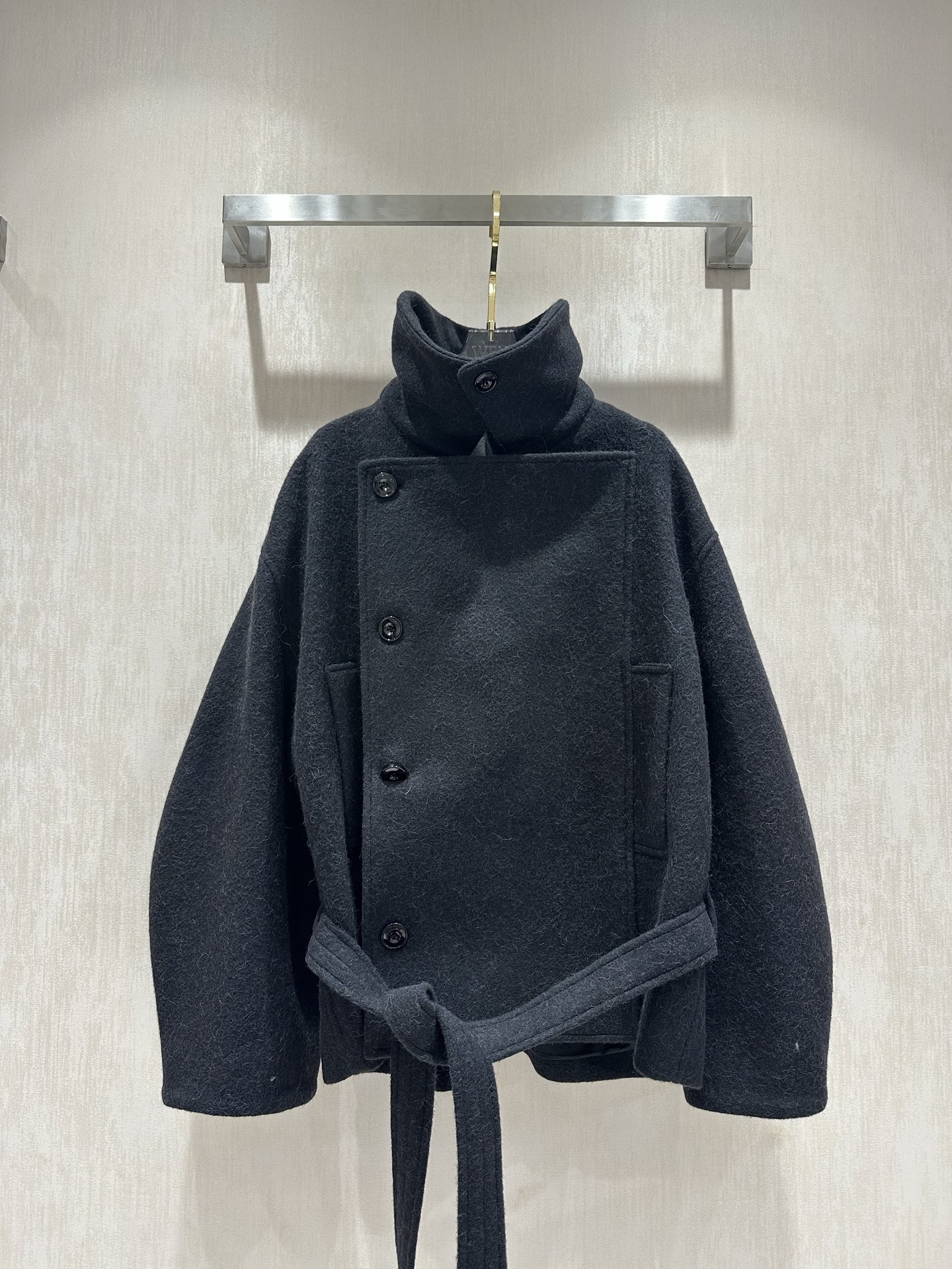 Lemaire Grey-Green Wool Blend Belted Coat - Stylish & Comfortable 3 i1758288146447 2791 0 1