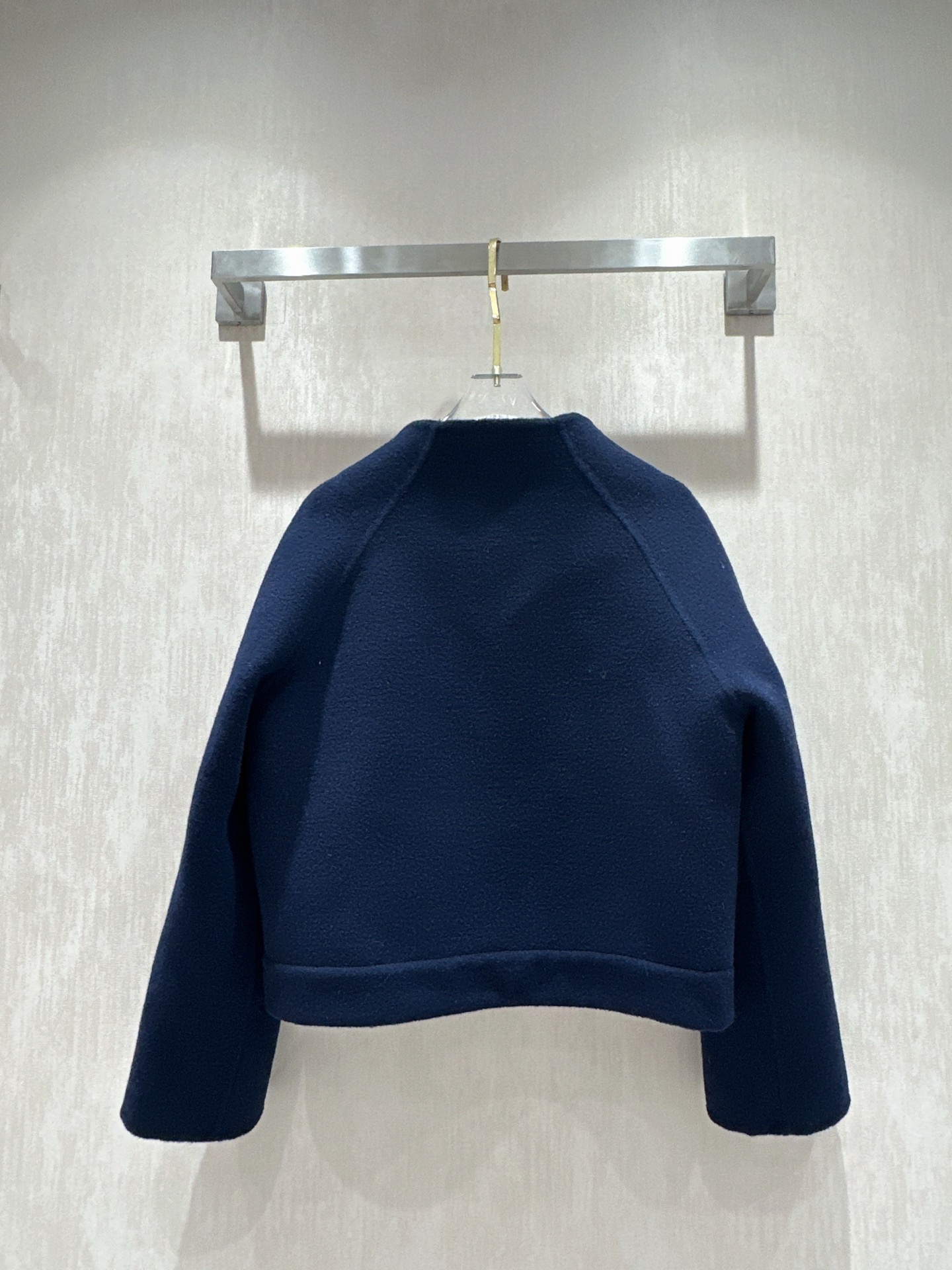 Logo Jacquard Wool Blend Coat, Double-Faced Woolen Short Coat 3 i1758359494532 290 0 1