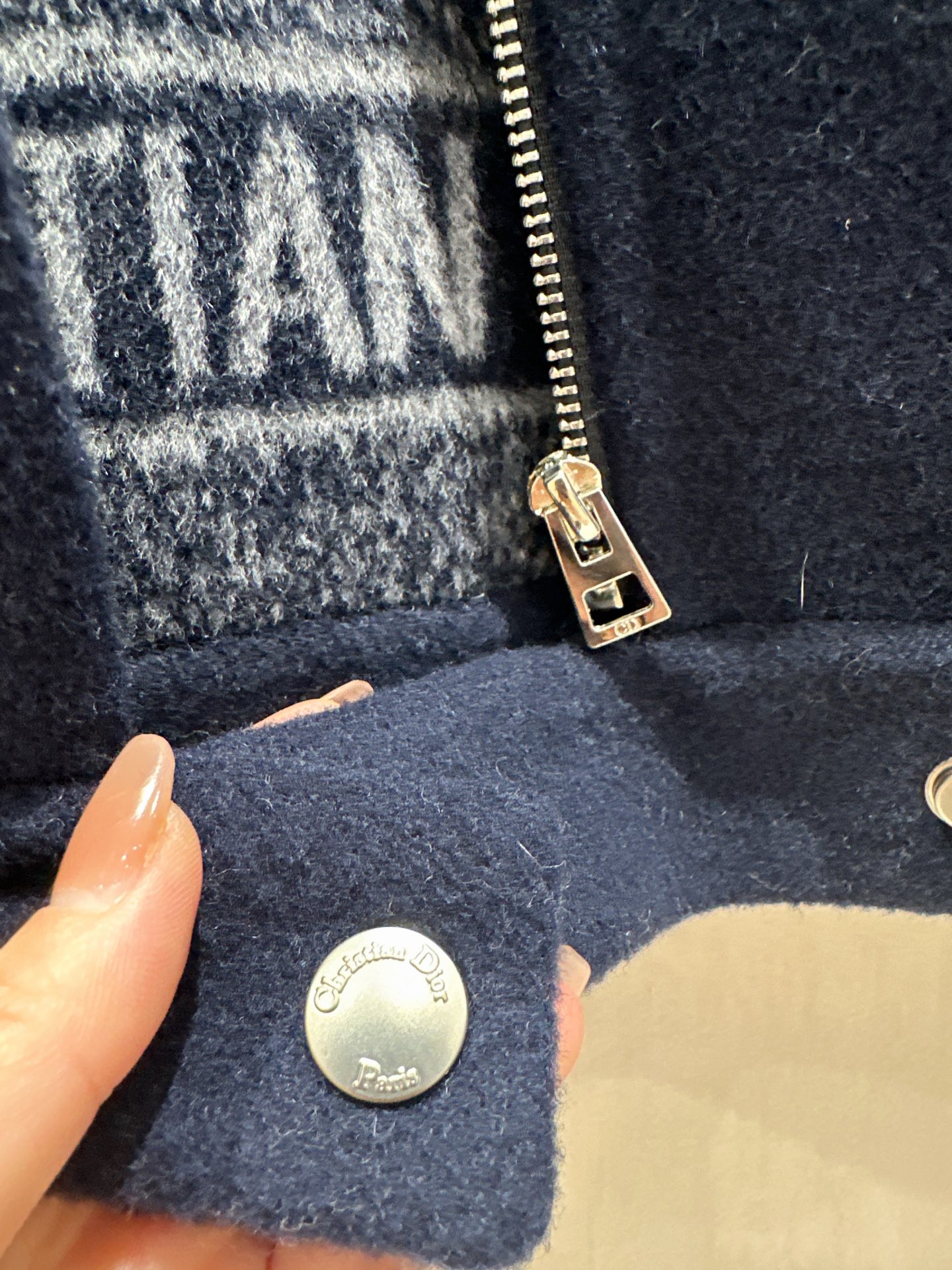 Logo Jacquard Wool Blend Coat, Double-Faced Woolen Short Coat 5 i1758359494614 7682 0 3