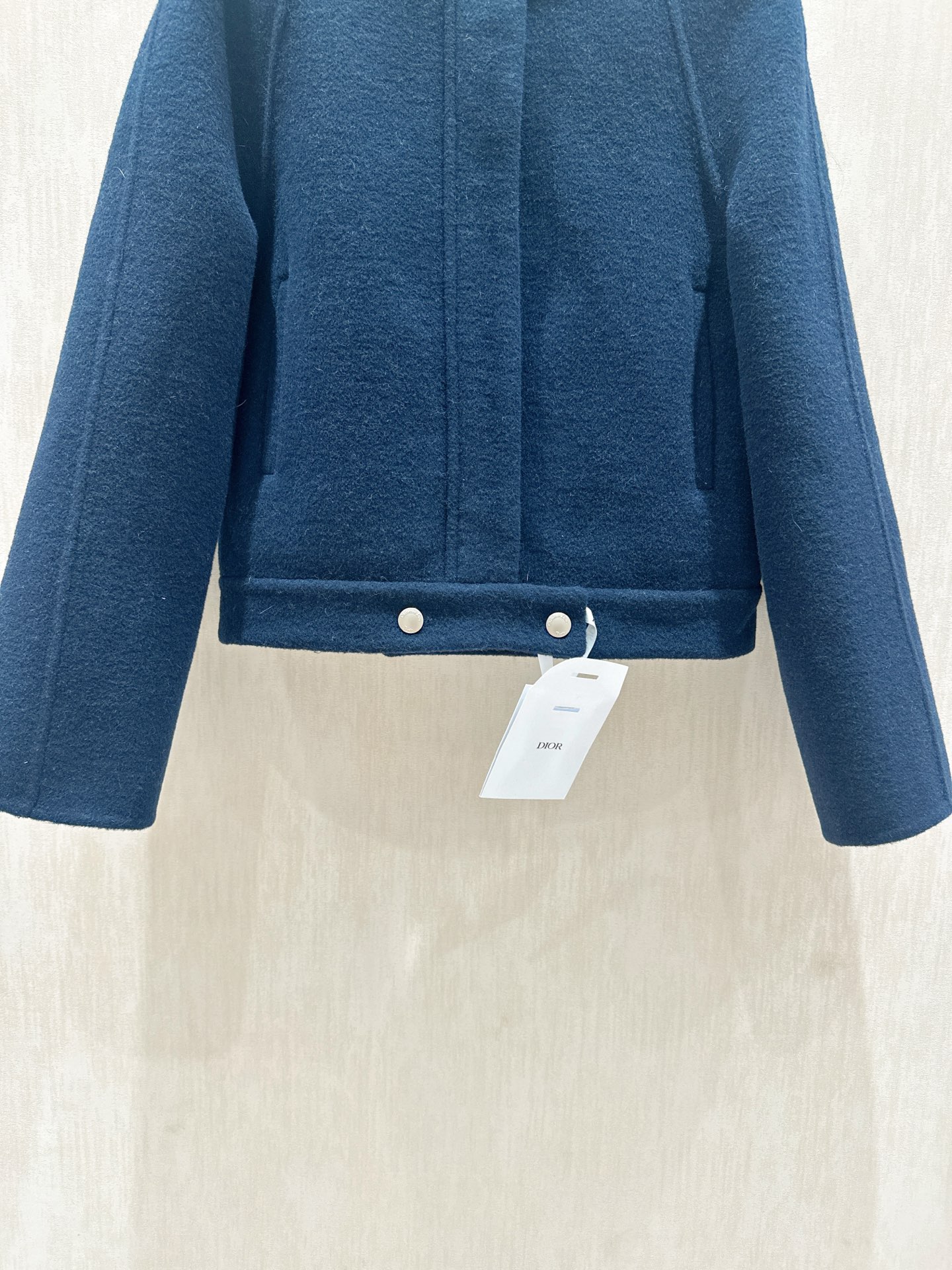 Logo Jacquard Wool Blend Coat, Double-Faced Woolen Short Coat 9 i1758359506476 8739 0 7
