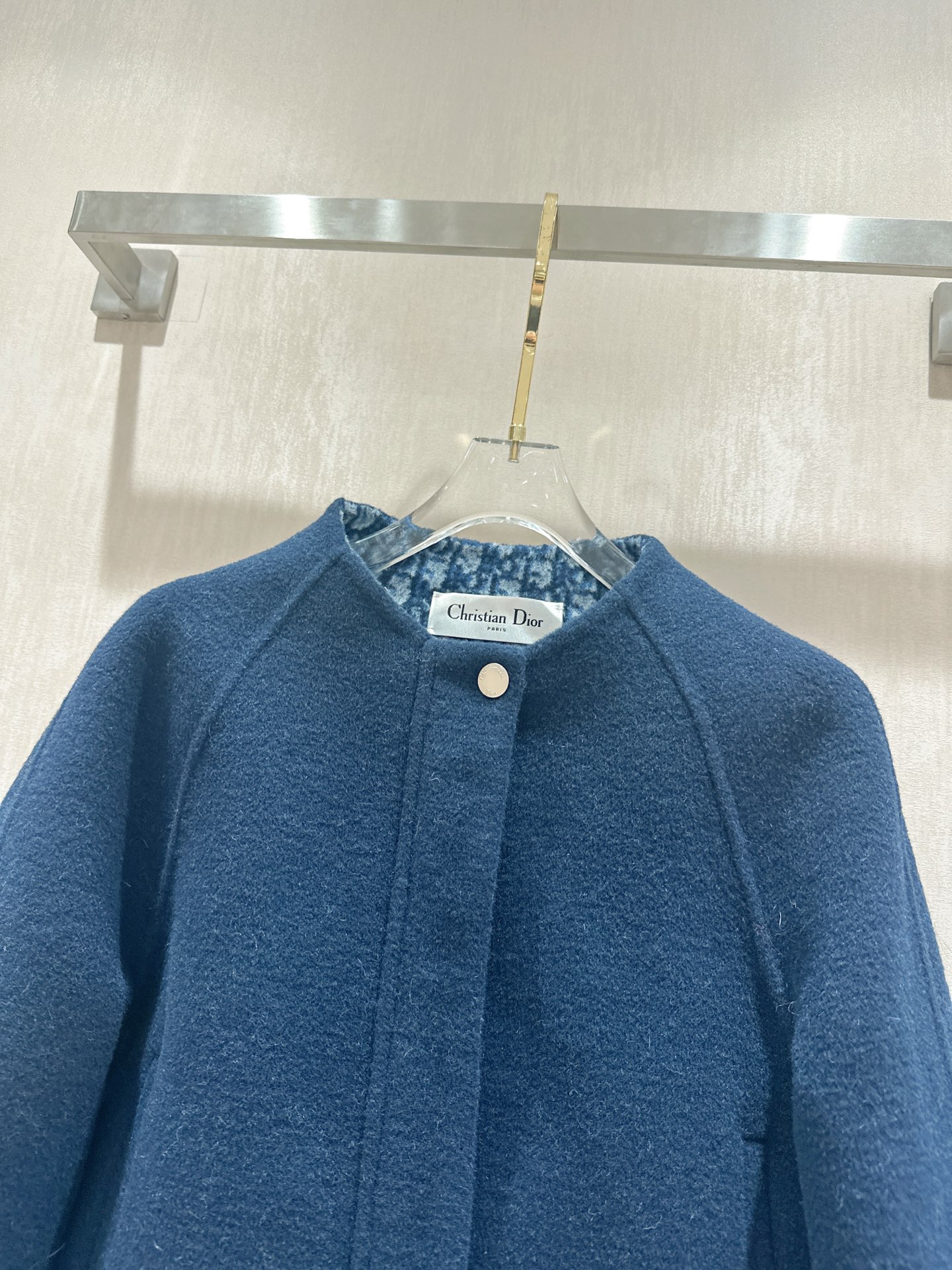 Logo Jacquard Wool Blend Coat, Double-Faced Woolen Short Coat 8 i1758359506499 2953 0 6