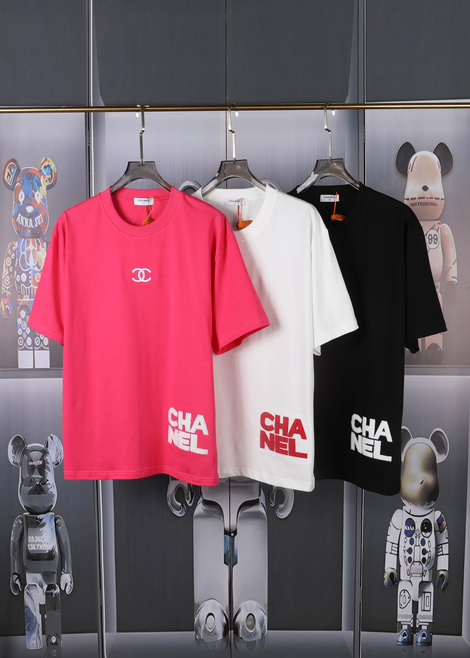 .00「D💓」  CHANEL香奈儿 Logo毛巾绣花短袖 .前片Lg高端绣花....