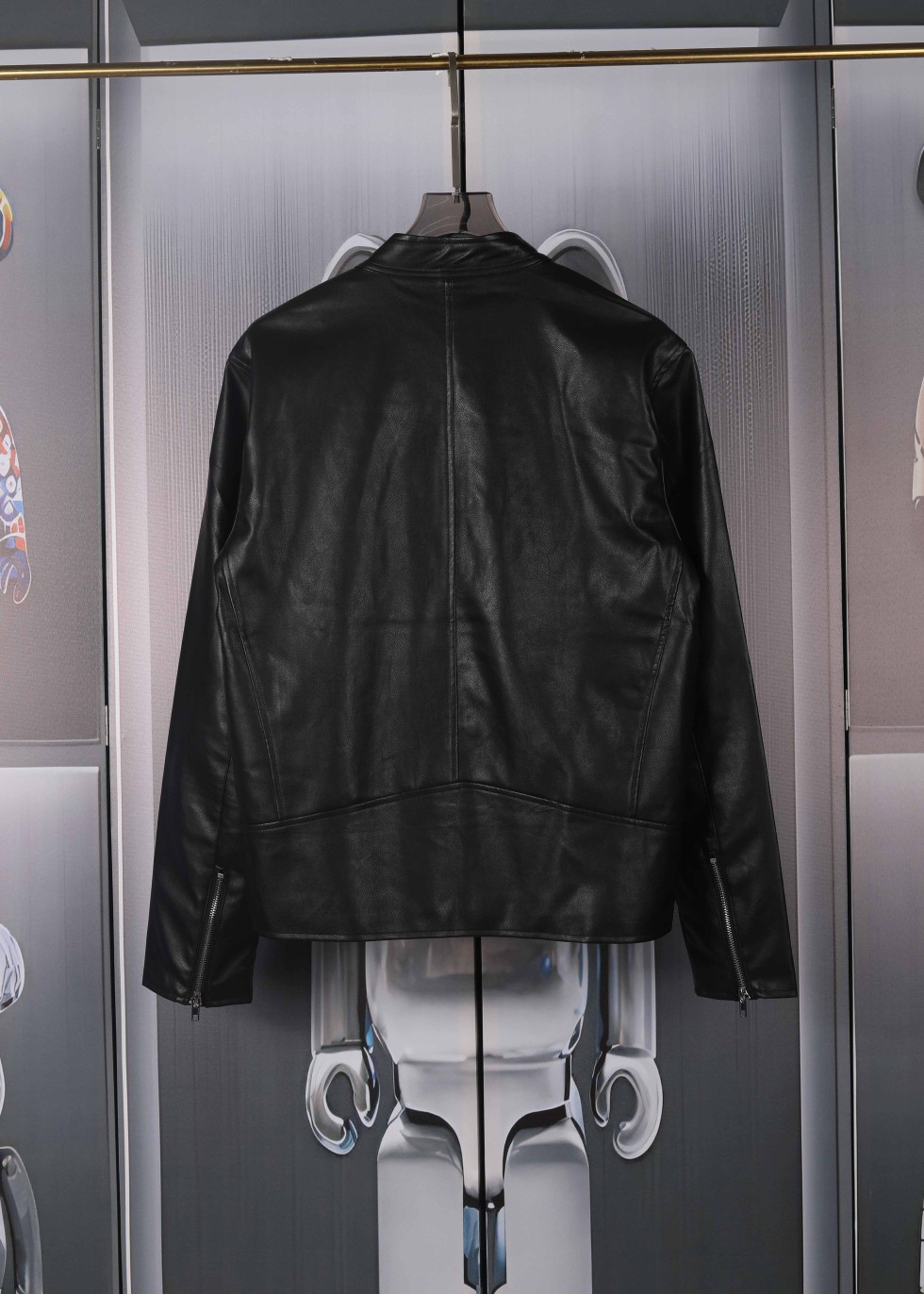 Maison Margiela MM6 Marguerite 24ss Leather Jacket in Black and Dark Gray - 图片 3