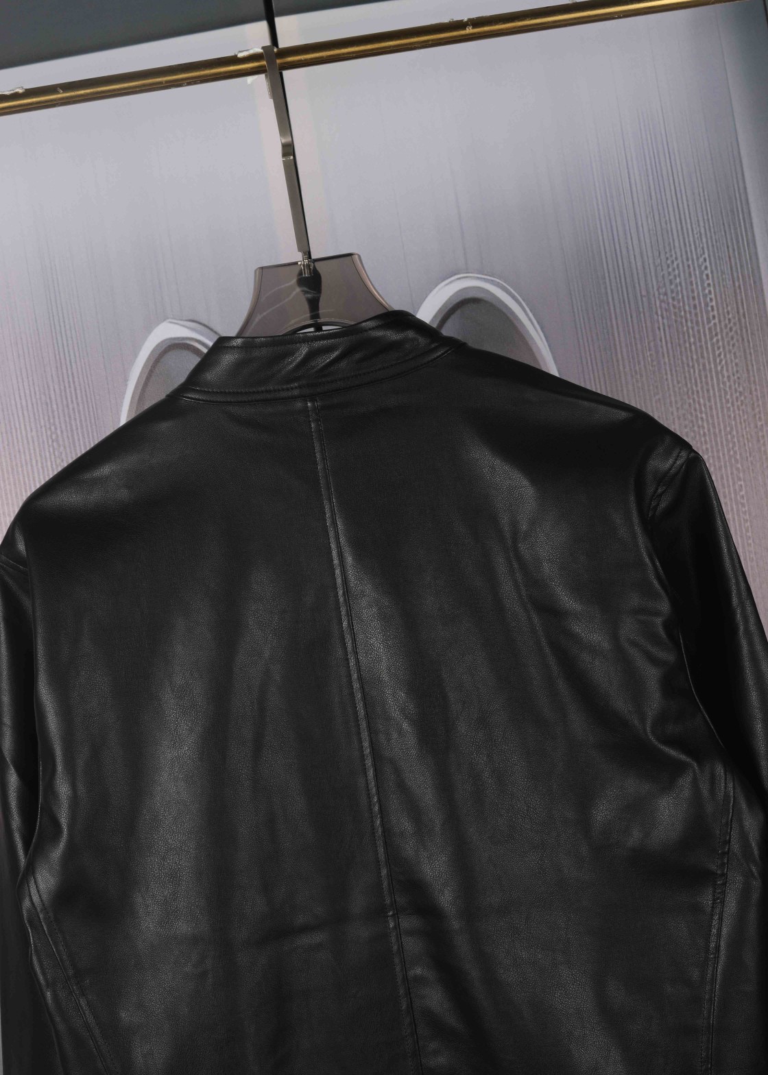 Maison Margiela MM6 Marguerite 24ss Leather Jacket in Black and Dark Gray - 图片 8