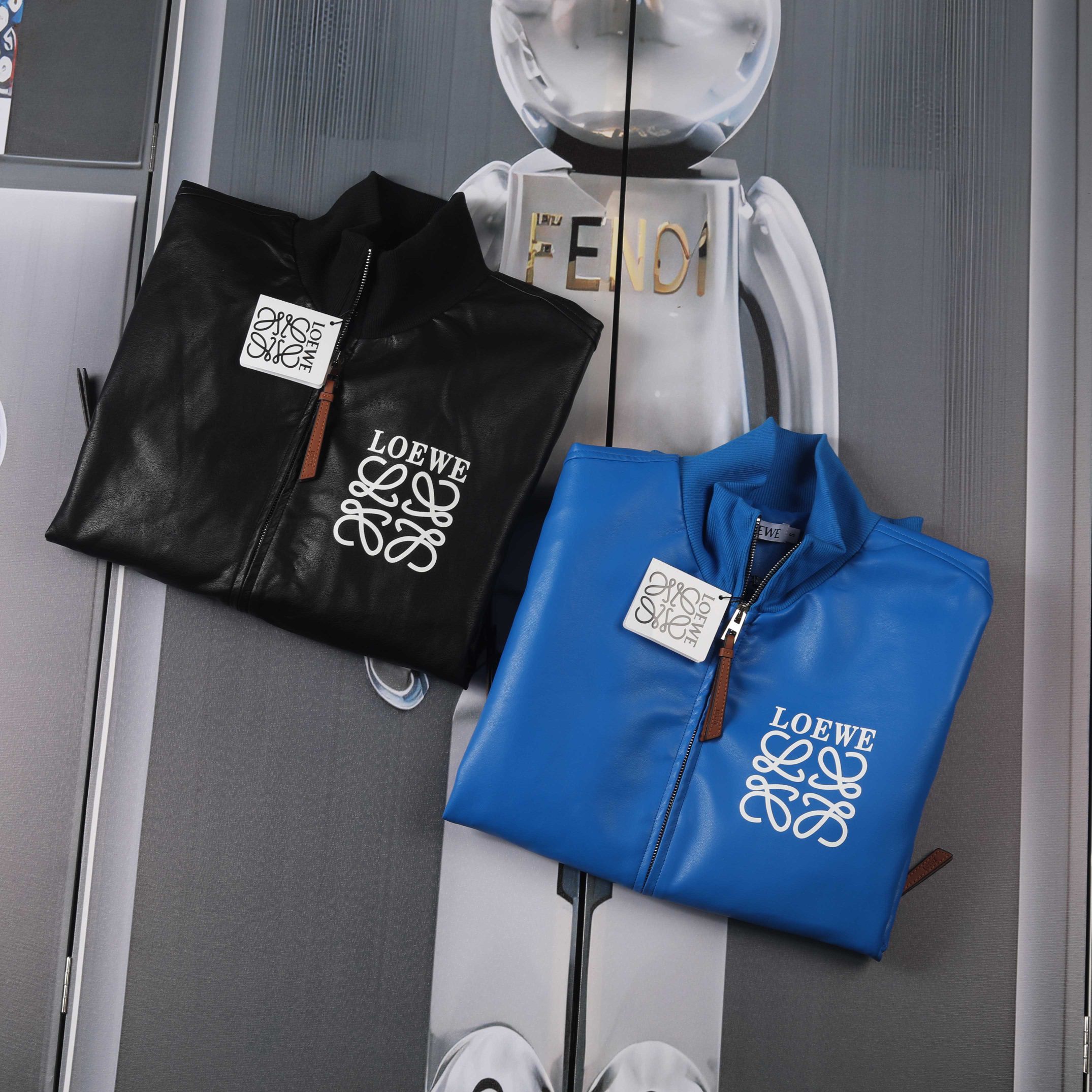 Han Loewe 2024 Twilight Zipper Bag: High-Quality Leather, Bilateral Orange Collage, Black, Sizes XS-L - 图片 4