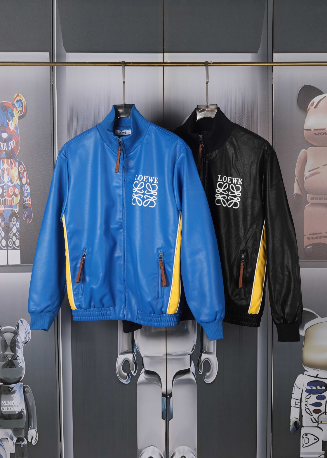 Han Loewe 2024 Twilight Zipper Bag: High-Quality Leather, Bilateral Orange Collage, Black, Sizes XS-L - 图片 1