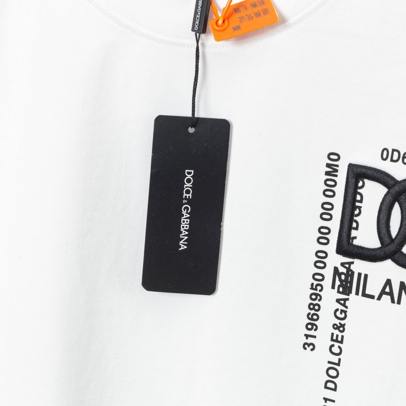 High-Quality Embroidered DG Short Sleeves in Black and White, Various Sizes Available - 图片 7