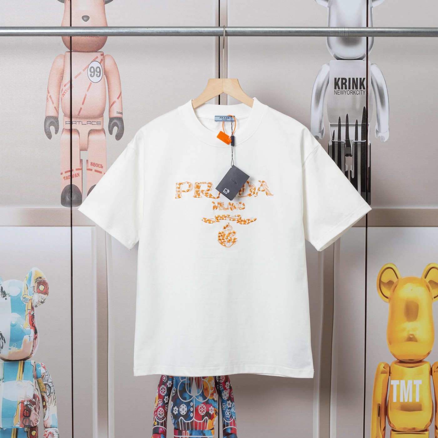 New Prada Embroidered Short Sleeve Shirt: High-Quality Cotton, Imported Embroidery, Limited Editions