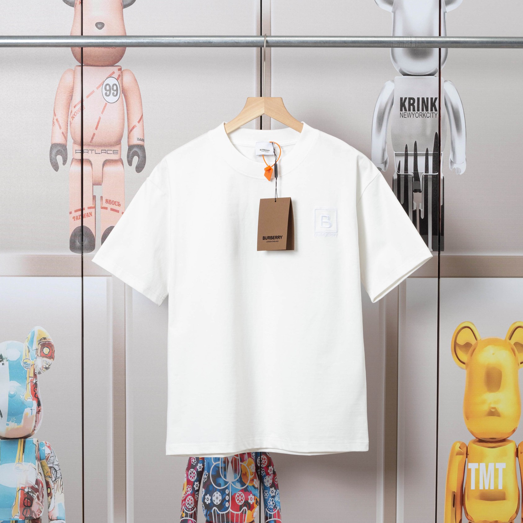 .00「D💓」 BURBERRY巴宝莉logo刺绣标志短袖T恤.原版开模，高...