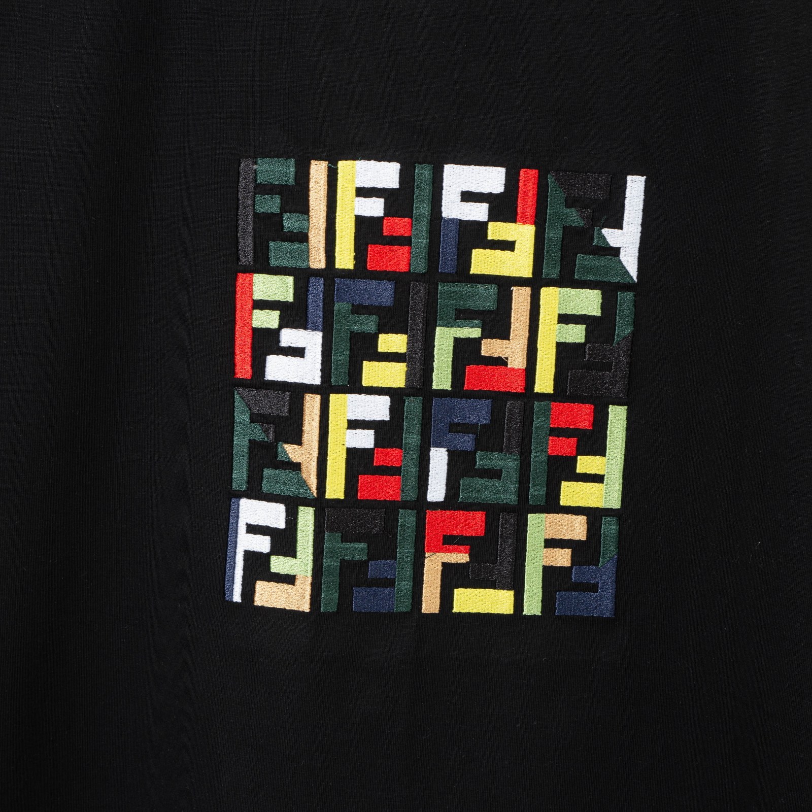FENDI New Embroidery Leisure Short Sleeves in Black, White, Khaki (F815) - 图片 8