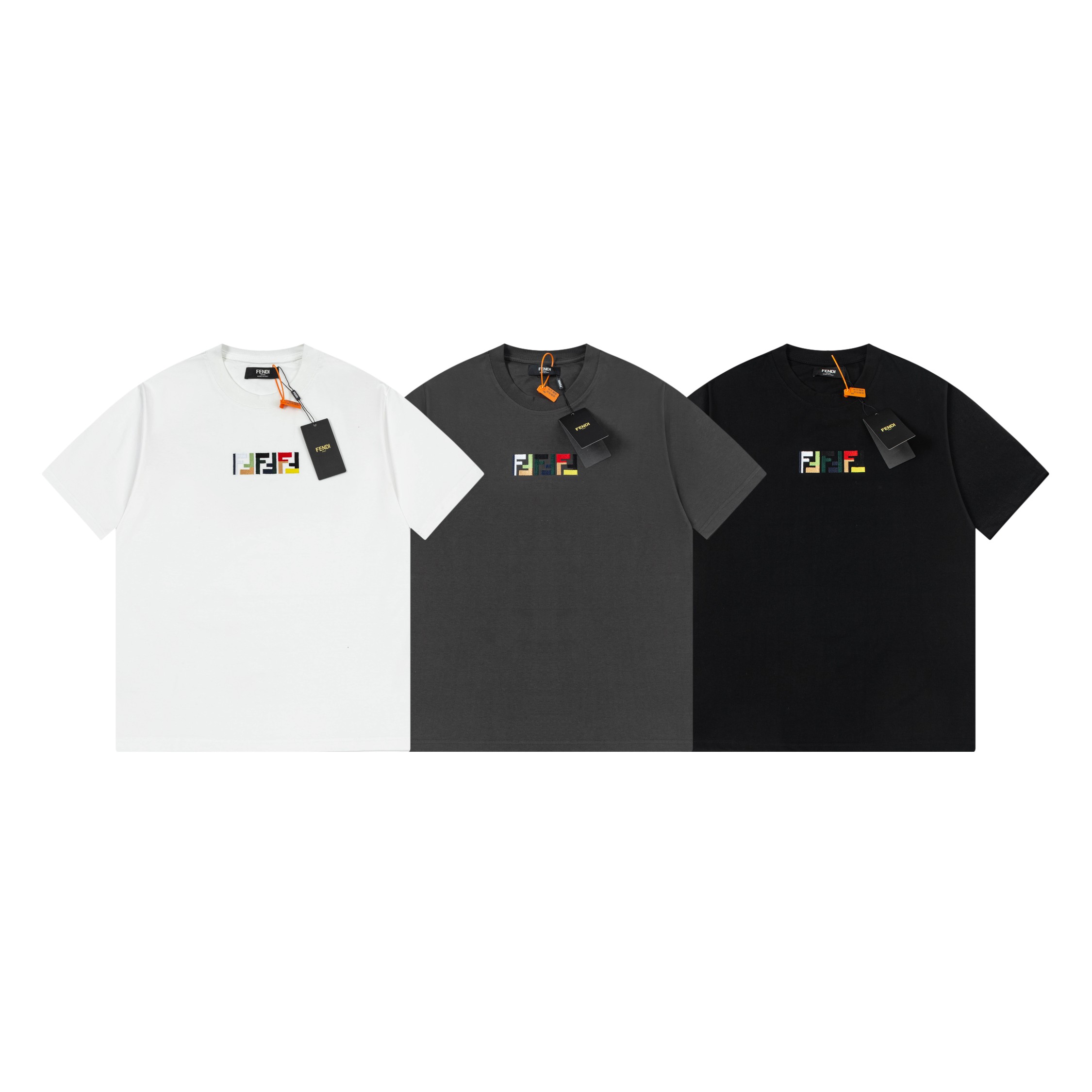 Fendi Men's Embroidered Logo Short Sleeve T-Shirt - Casual & Stylish 4 a1739810125786 0667