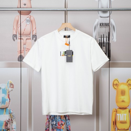 Fendi Men's Embroidered Logo Short Sleeve Casual T-Shirt - Spring/Summer Collection 1 Fendi Men's Embroidered Logo Short Sleeve Casual T-Shirt - Spring/Summer Collection