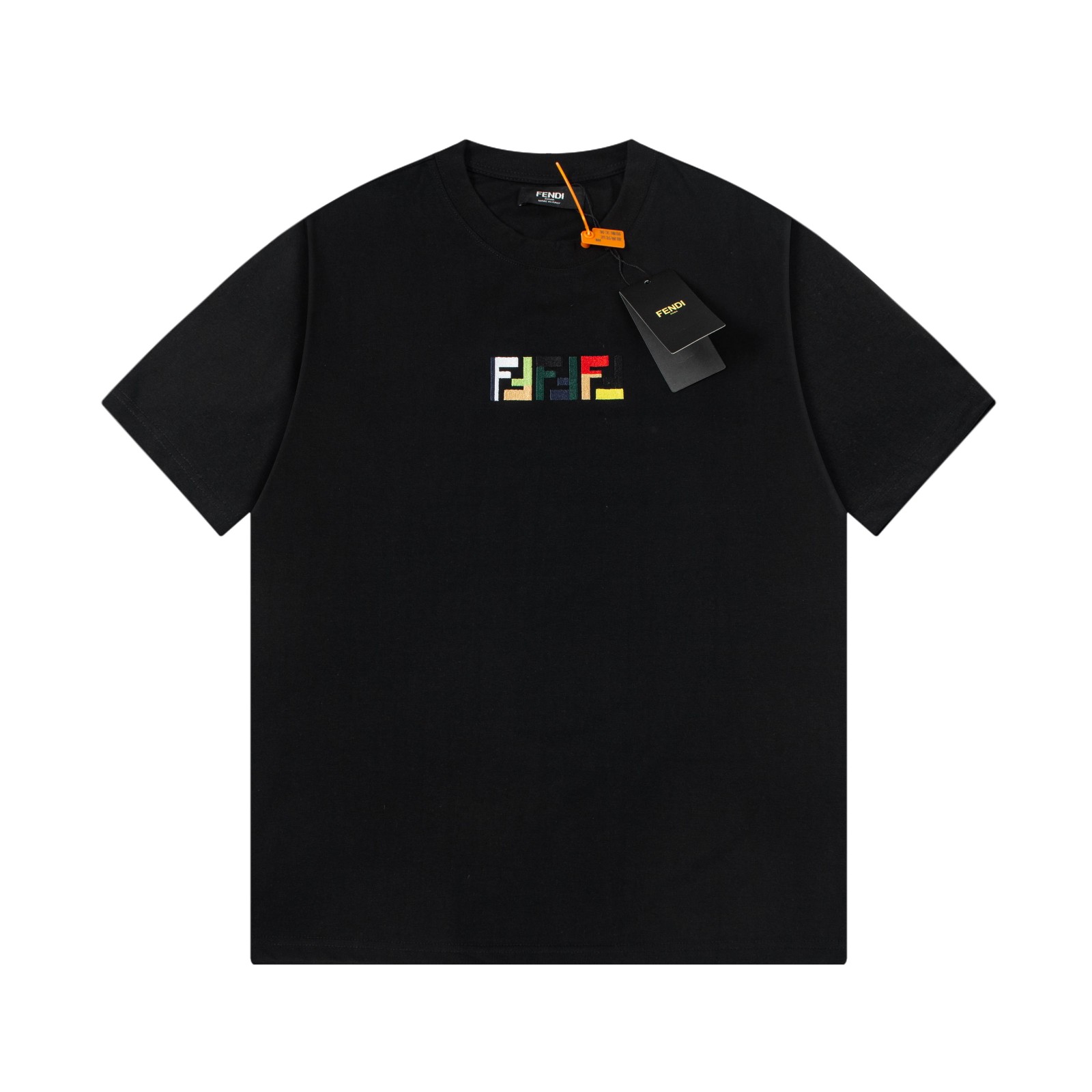 Fendi Men's Embroidered Logo Short Sleeve T-Shirt - Casual & Stylish 2 a1739810363944 1074