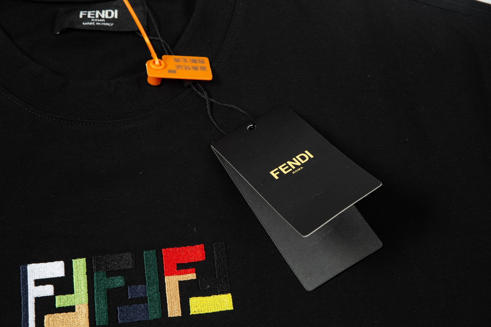 Fendi Men's Embroidered Logo Short Sleeve T-Shirt - Casual & Stylish 8 a1739810365433 1178