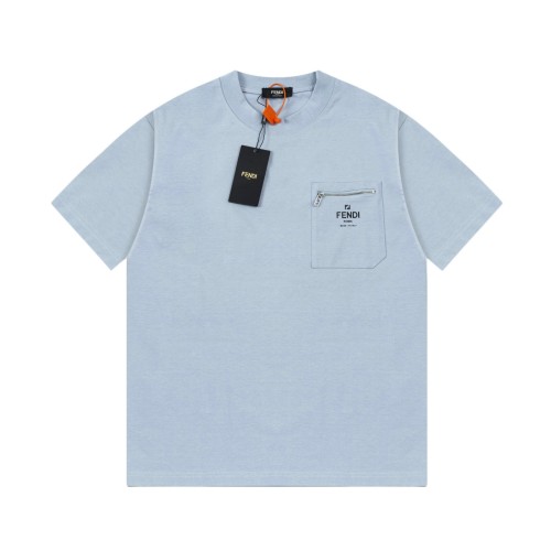 Fendi Camiseta de Manga Corta con Bolsillo y Cremallera para Hombre 1 Fendi Camiseta de Manga Corta con Bolsillo y Cremallera para Hombre