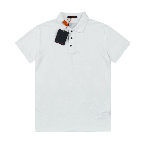 Louis Vuitton Jacquard Polo Shirt - High-Quality Cotton, Comfortable Fit 1 Louis Vuitton Jacquard Polo Shirt - High-Quality Cotton, Comfortable Fit