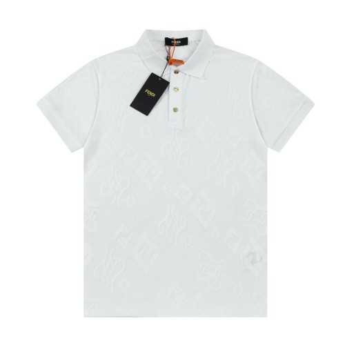 Fendi Men's Jacquard Polo Shirt - Short Sleeve, Casual, Spring/Summer 1 Fendi Men's Jacquard Polo Shirt - Short Sleeve, Casual, Spring/Summer