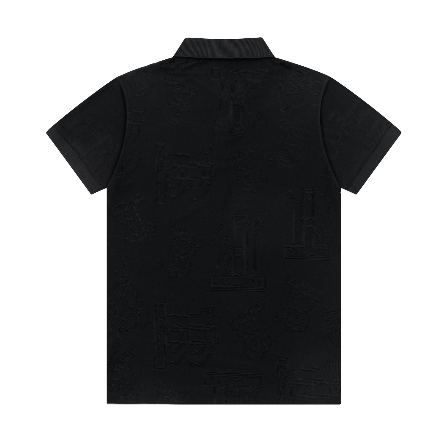 Burberry Men's Black Jacquard Cotton Polo Shirt | Short Sleeve, Classic Fit 3 a1740436581768 6807