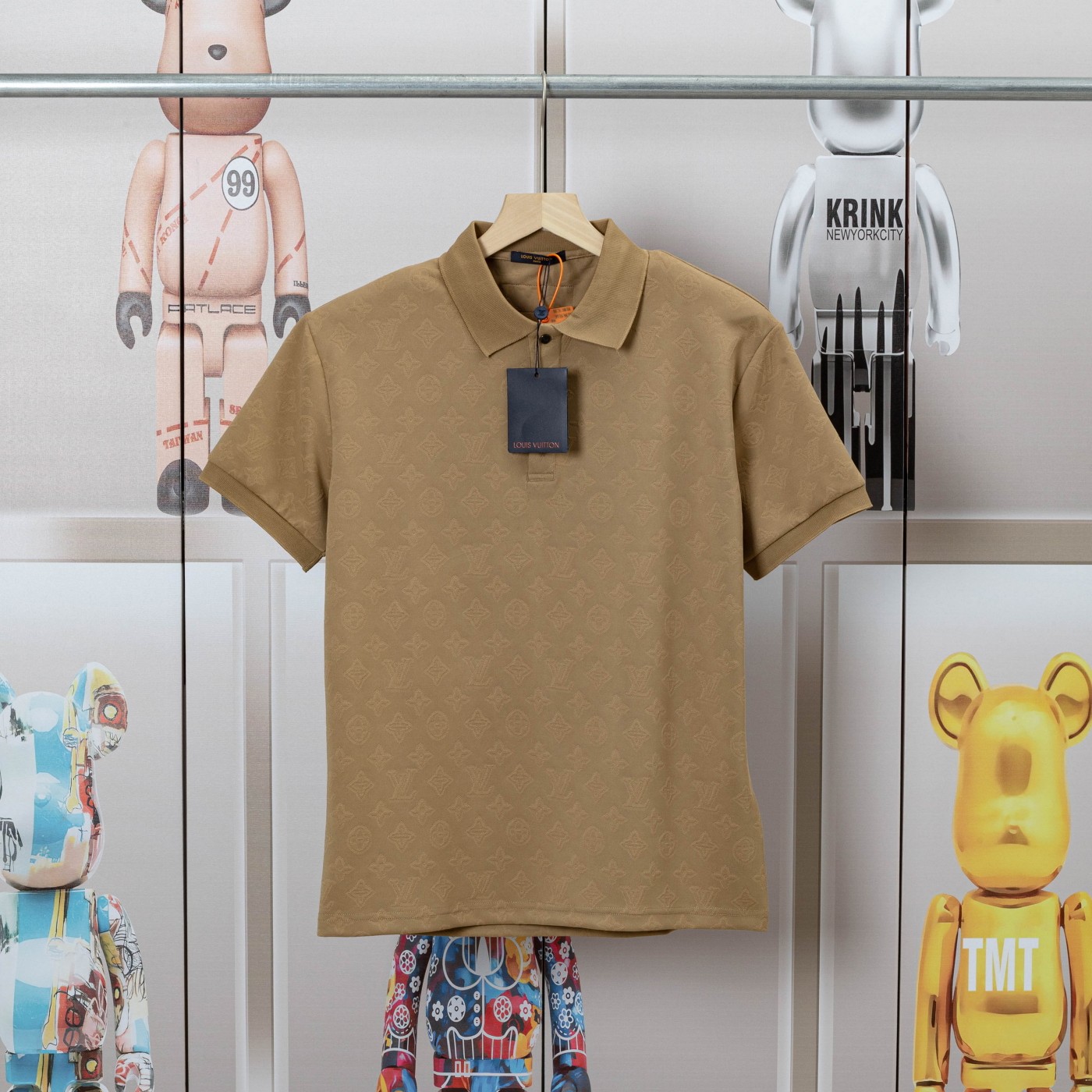 Louis Vuitton Polo de Manga Corta con Diseño Jacquard 3D para Hombre