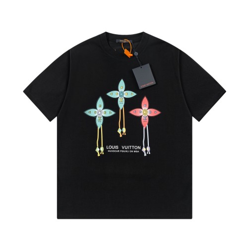 Louis Vuitton Spring/Summer Floral Print Short Sleeve T-Shirt Unisex 1 Louis Vuitton Spring/Summer Floral Print Short Sleeve T-Shirt Unisex