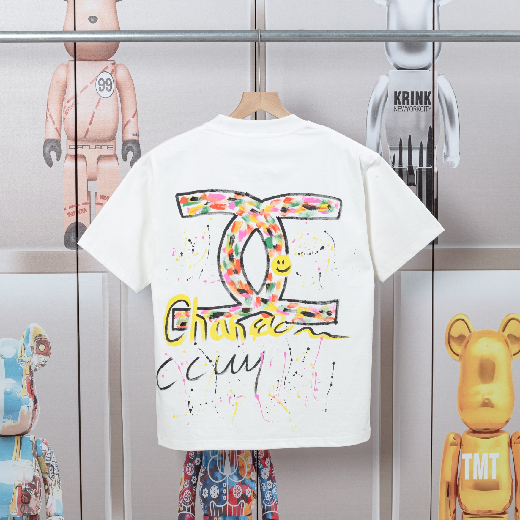 CHANEL 手绘涂鸦系列 短袖T恤服装,男,女,chanel 2