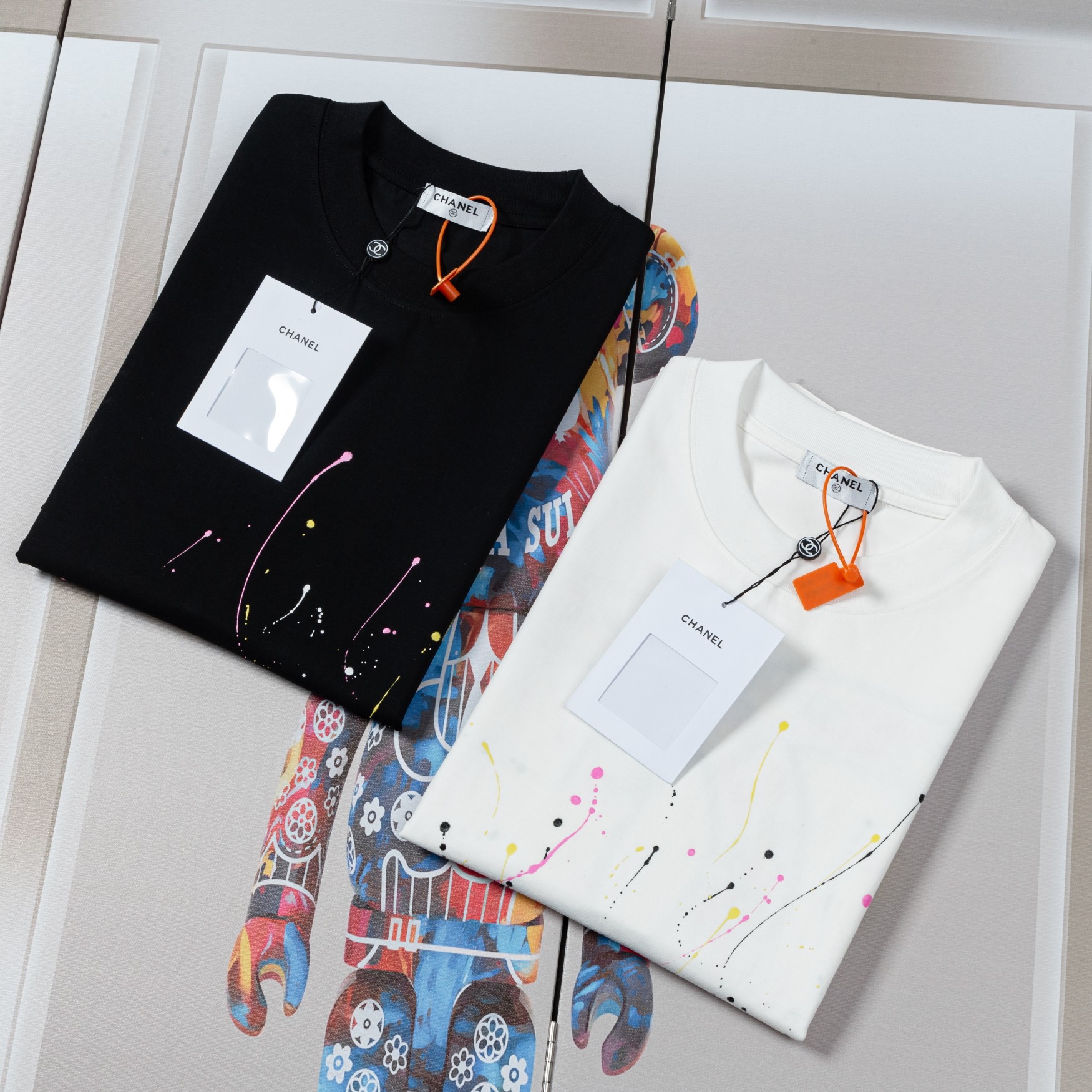 CHANEL 手绘涂鸦系列 短袖T恤服装,男,女,chanel 3