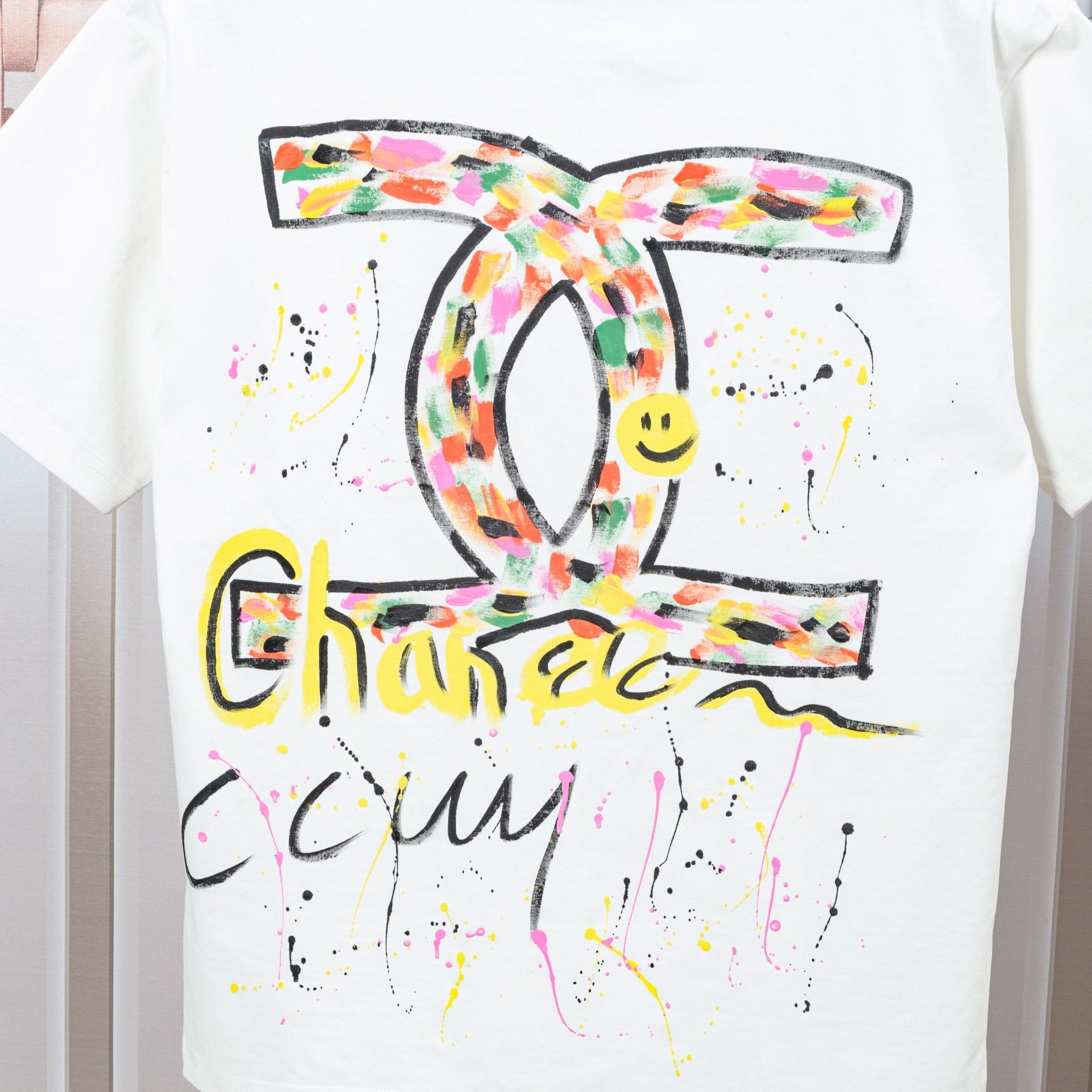 CHANEL 手绘涂鸦系列 短袖T恤服装,男,女,chanel 8