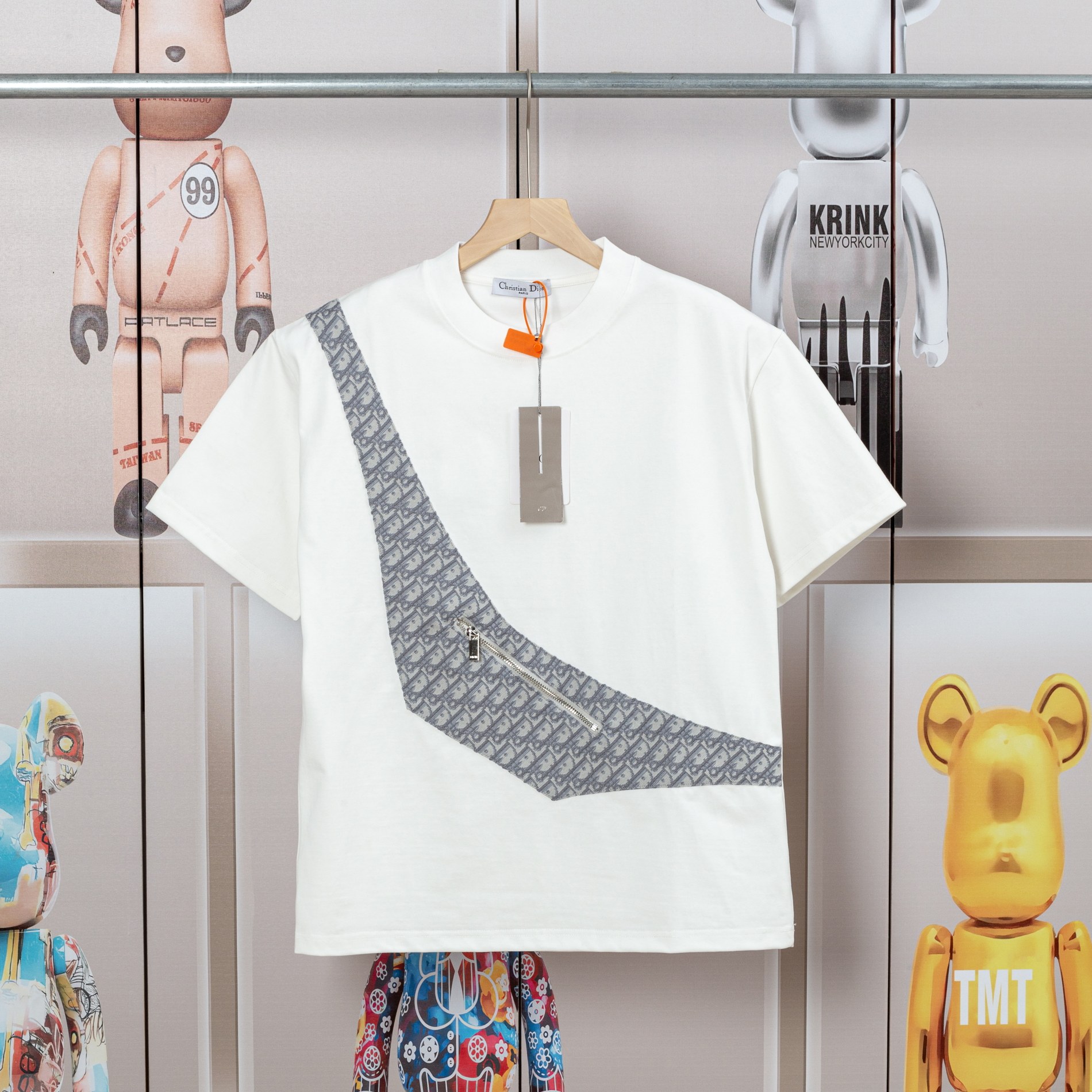 「Dw」 迪奥DIOR 新款布匹擦色口袋短袖T恤 ，高品质🔥尼龙...