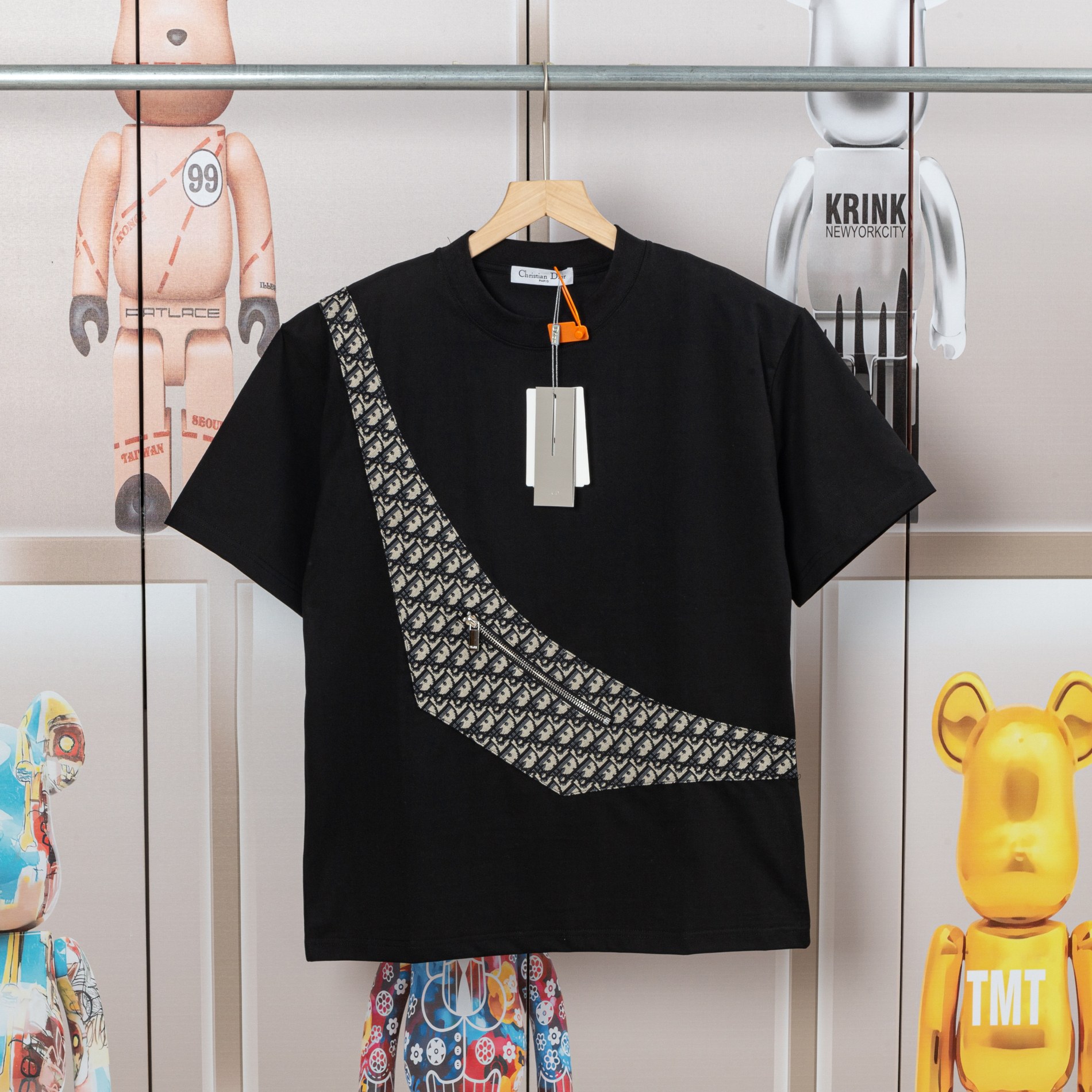 「Dw」 迪奥DIOR 新款布匹擦色口袋短袖T恤 ，高品质🔥尼龙...