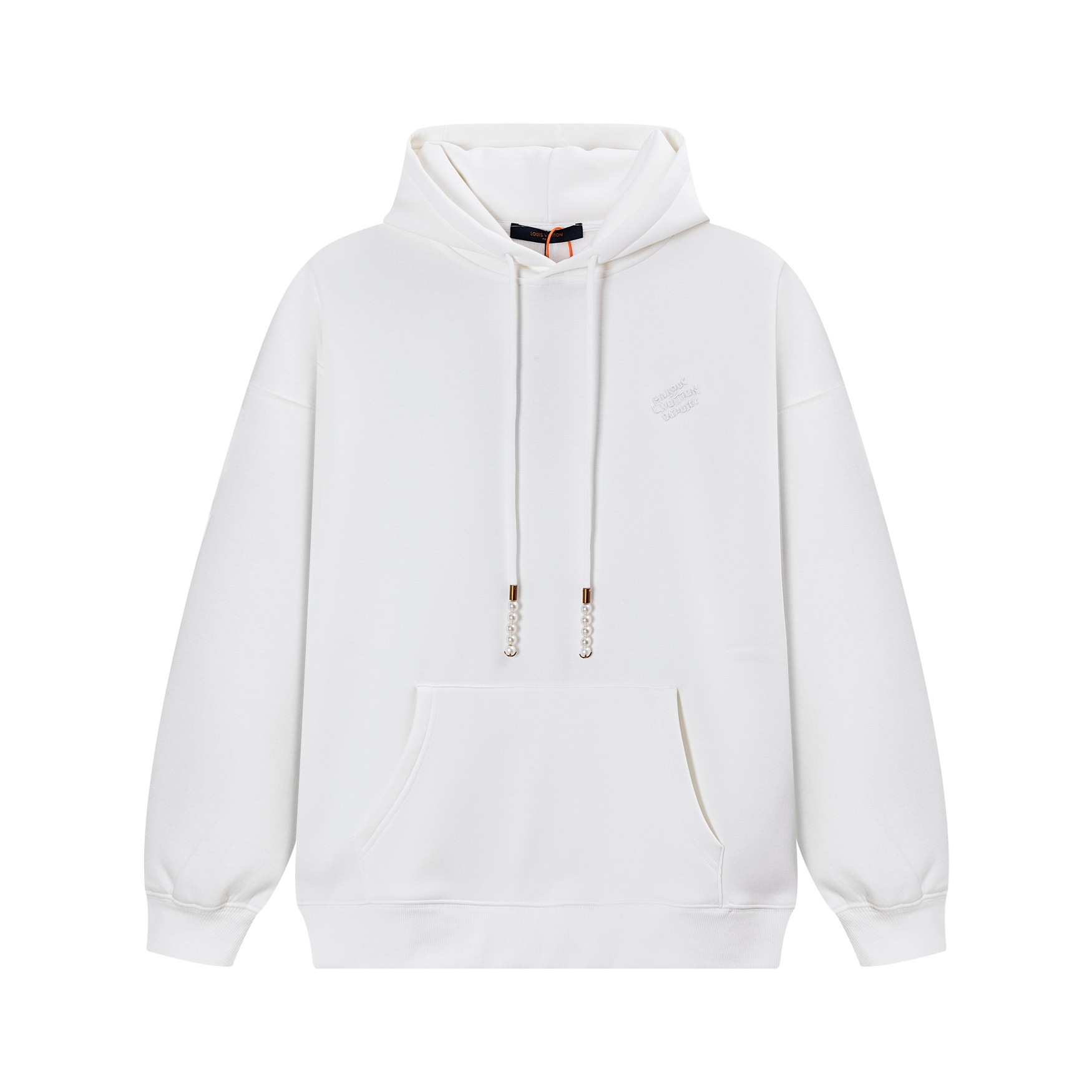 LV驴家路易新款刺绣连帽卫衣 采用奥粒绒复合.珍珠吊坠精美做工 🔥前胸Logo立体刺绣.还原特殊工艺带来的潮流,定制定染,三标齐全 非市场普通版本 随意对比 品质绝对保证 颜色:黑色 白色 【款号A3393】